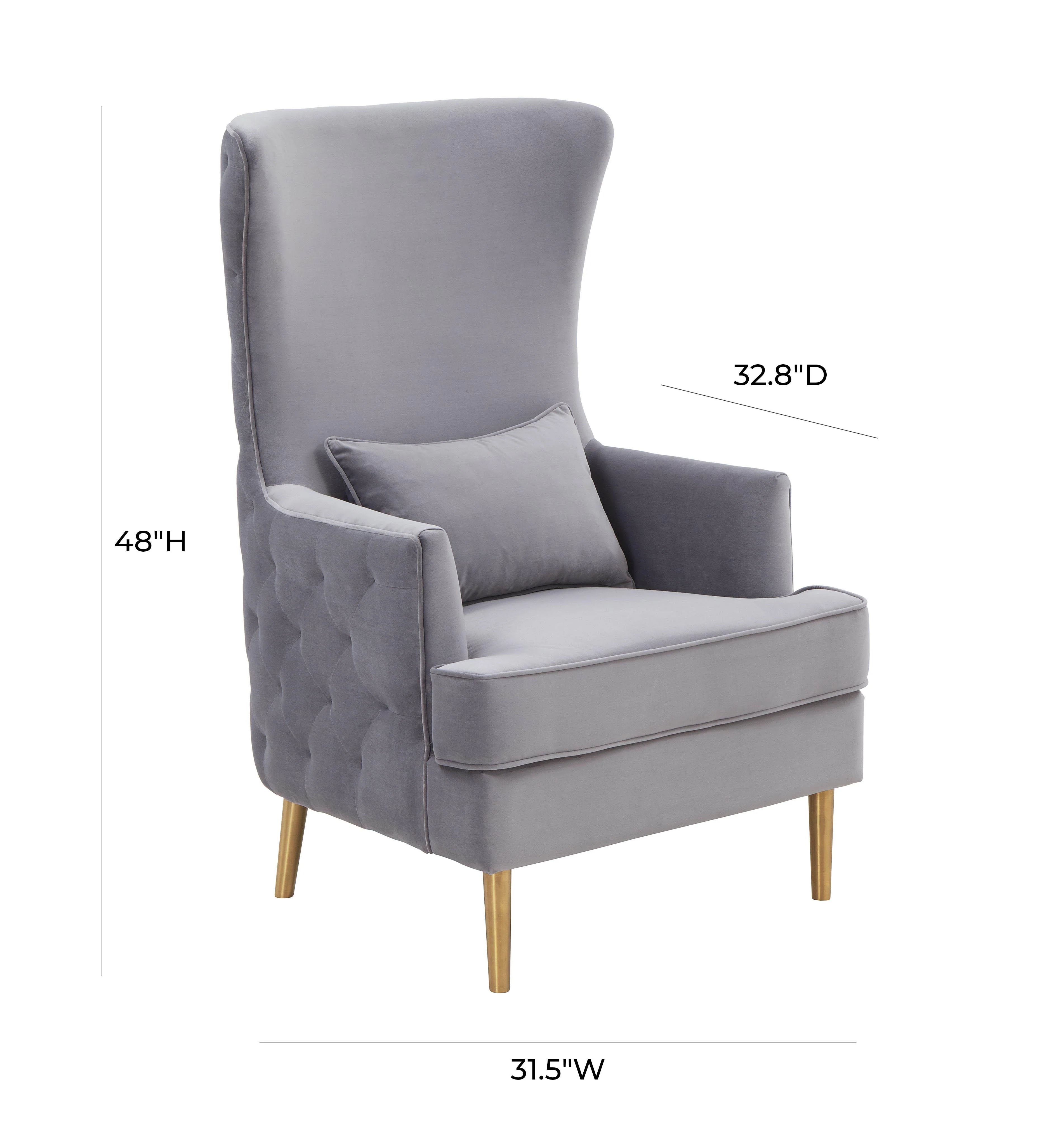 Alina Performance Velvet Tall Tufted Back Chair - Image 14