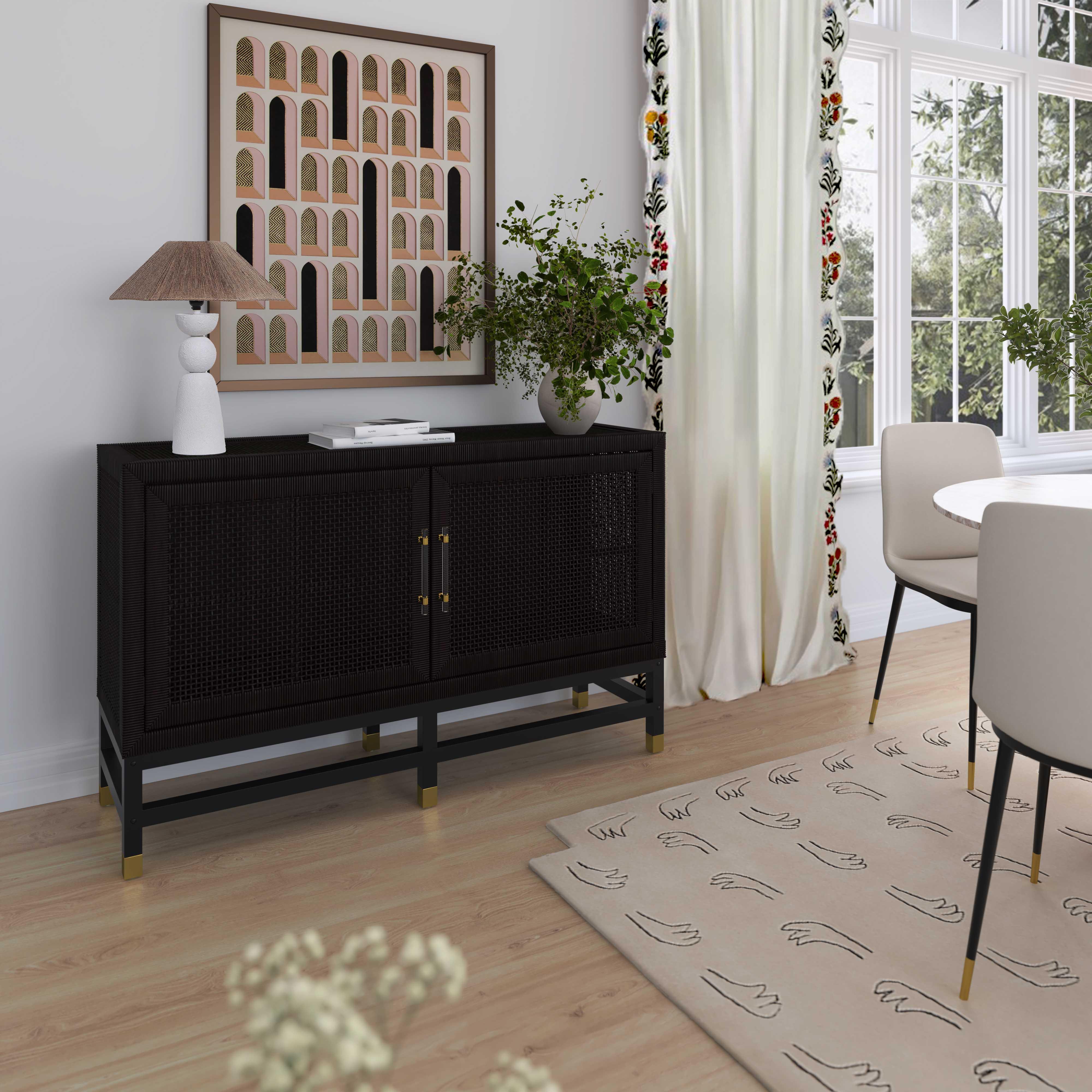 Amara 54" Woven Rattan Buffet - Image 8