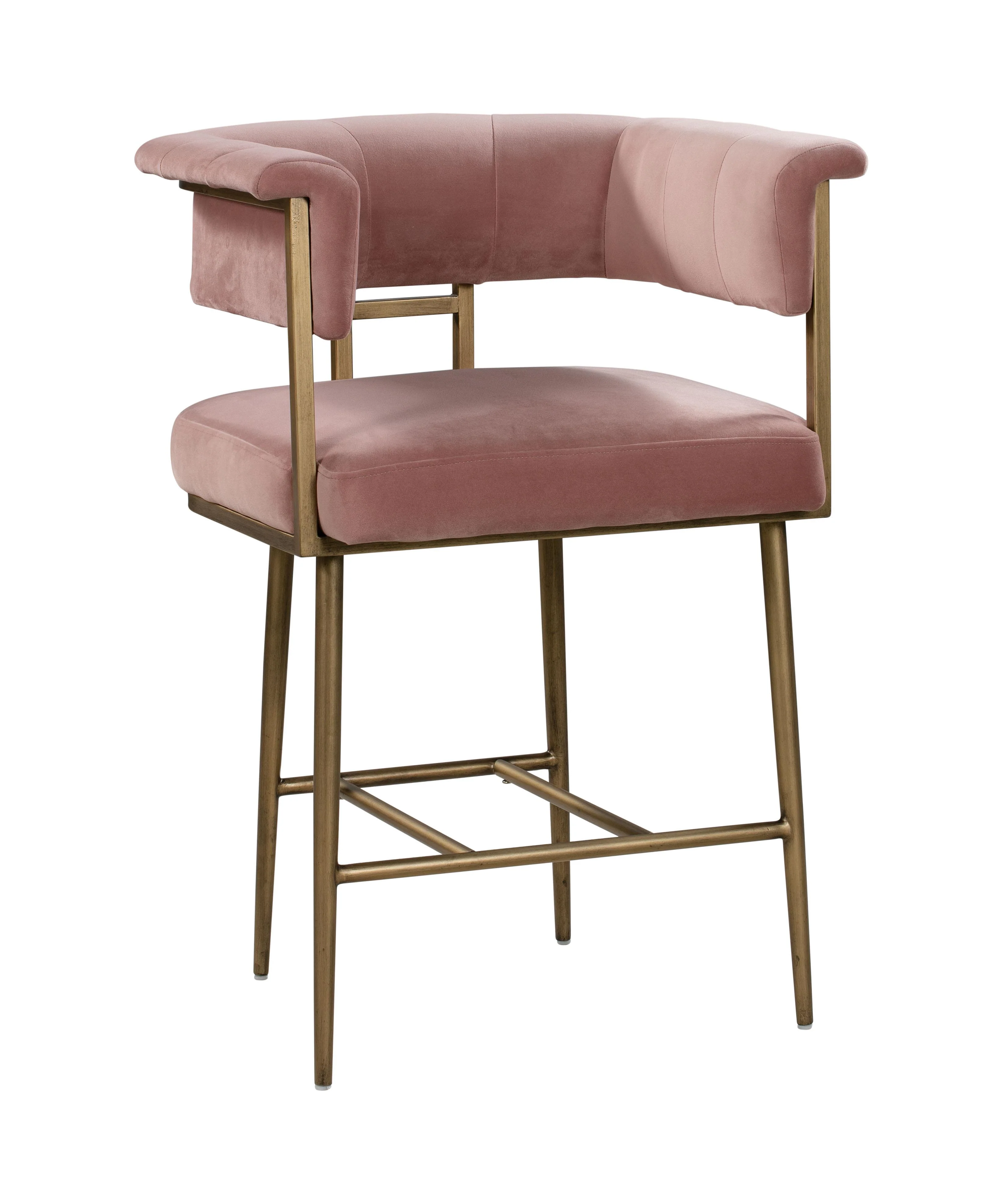 Astrid Performance Velvet Stool - Image 10