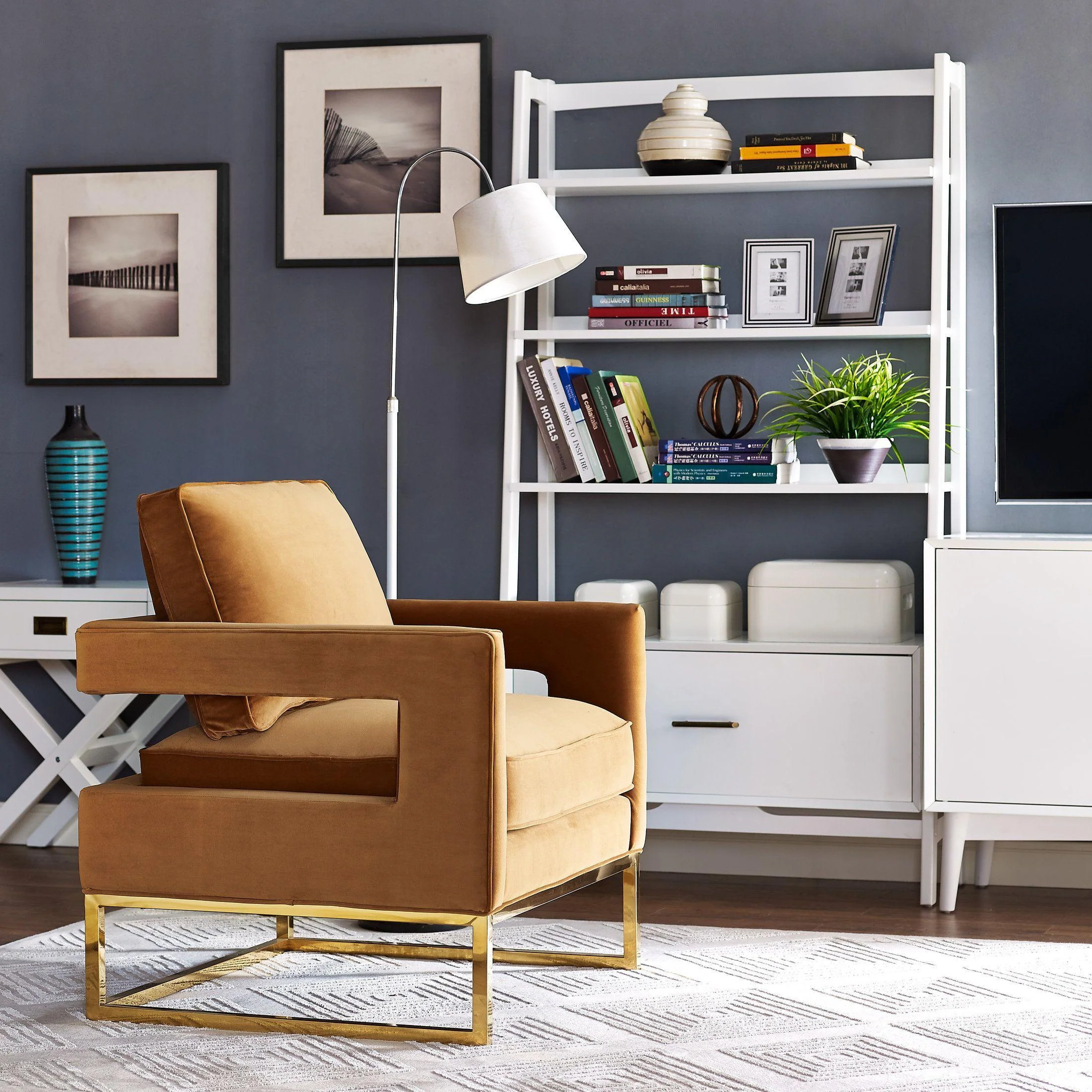 Avery Performance Velvet Accent Chair - Image 8