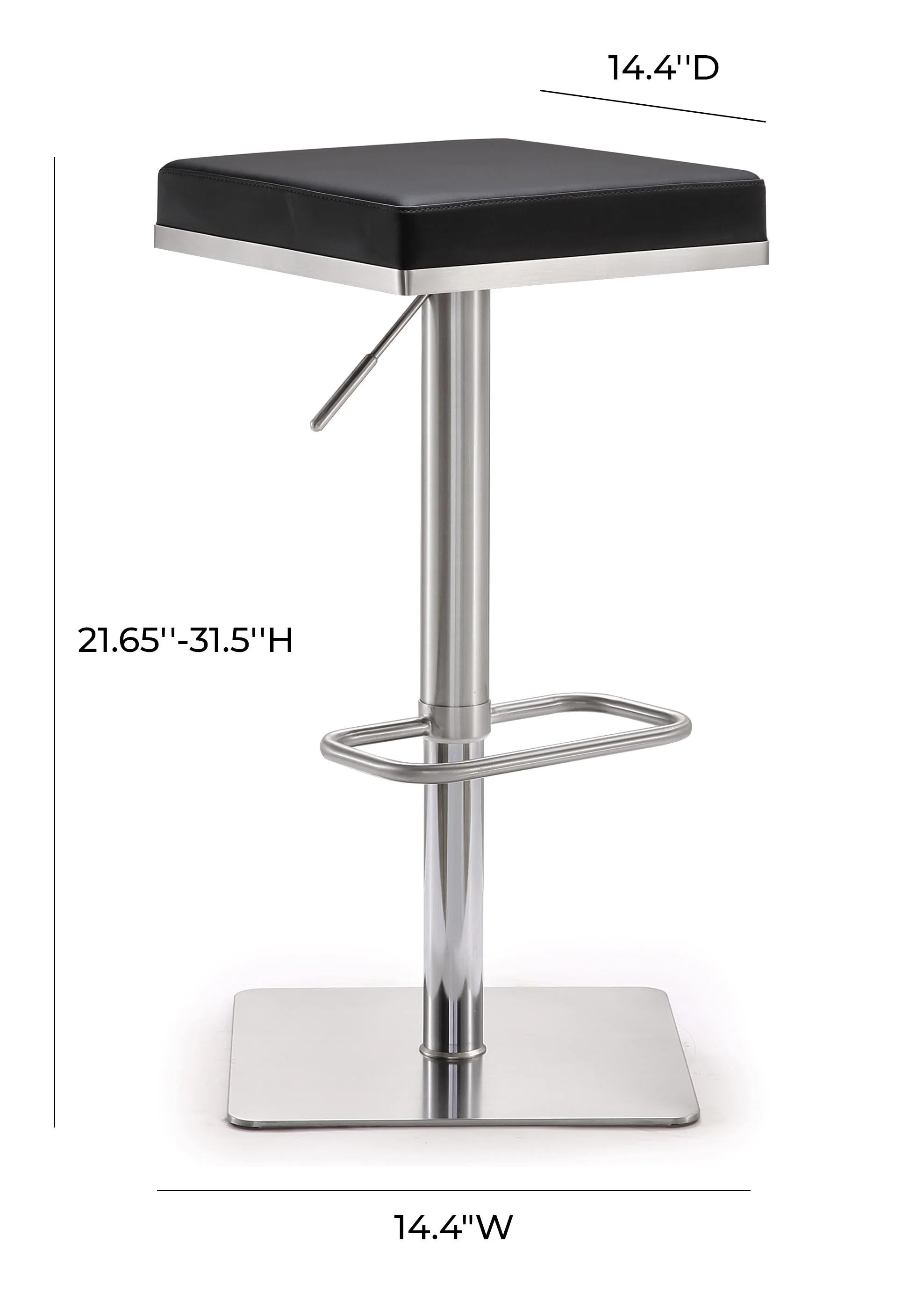 Bari Performance Vegan Leather Adjustable Stool - Image 36
