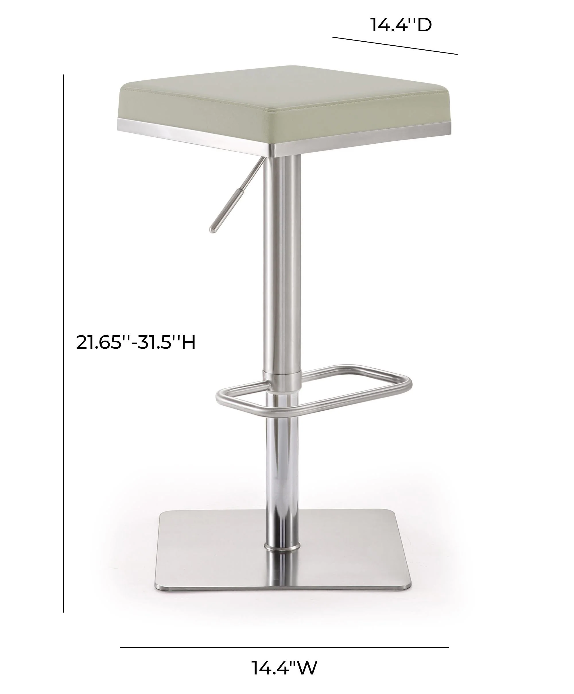 Bari Performance Vegan Leather Adjustable Stool - Image 8