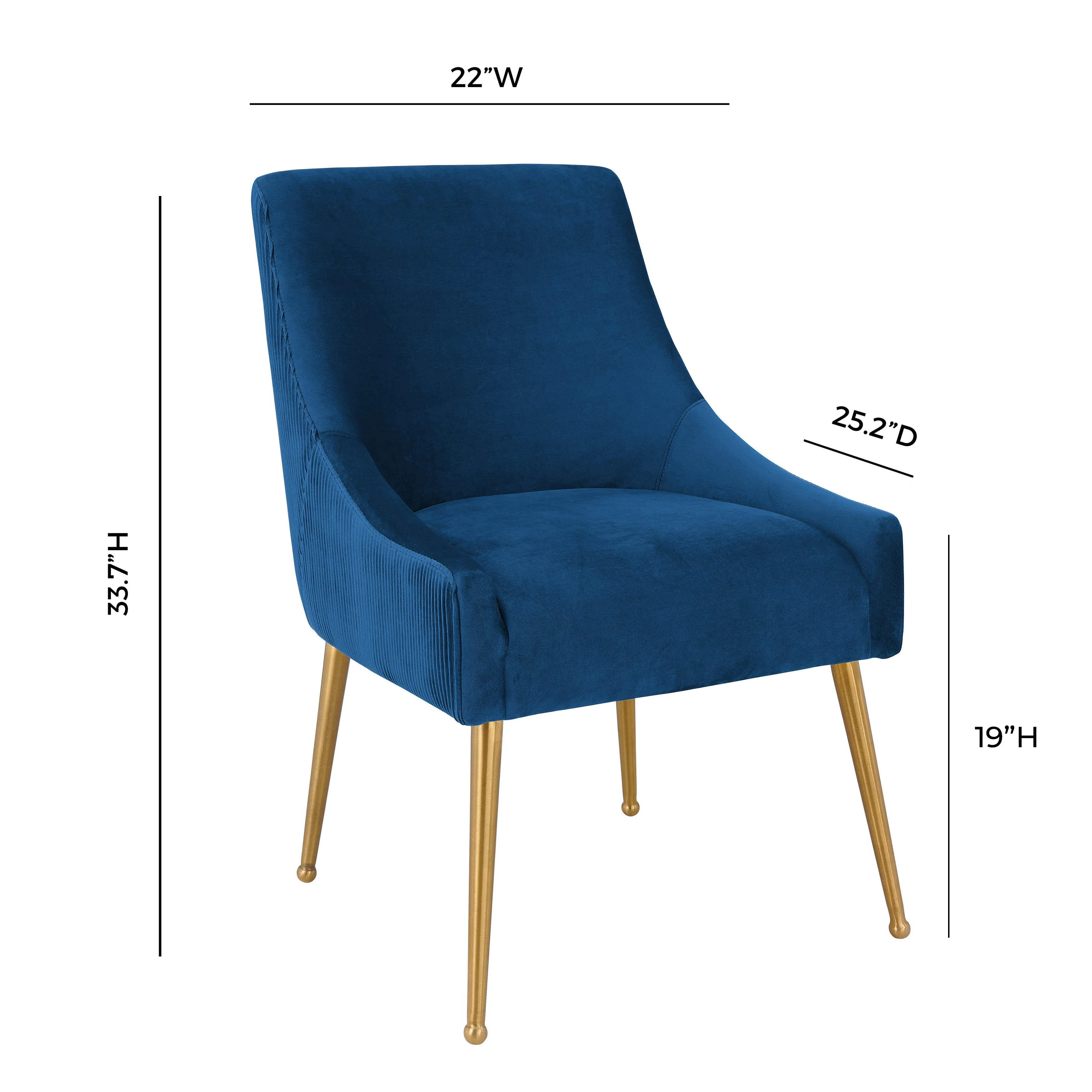 Beatrix Pleated Performance Velvet Dining Chair - Image 16