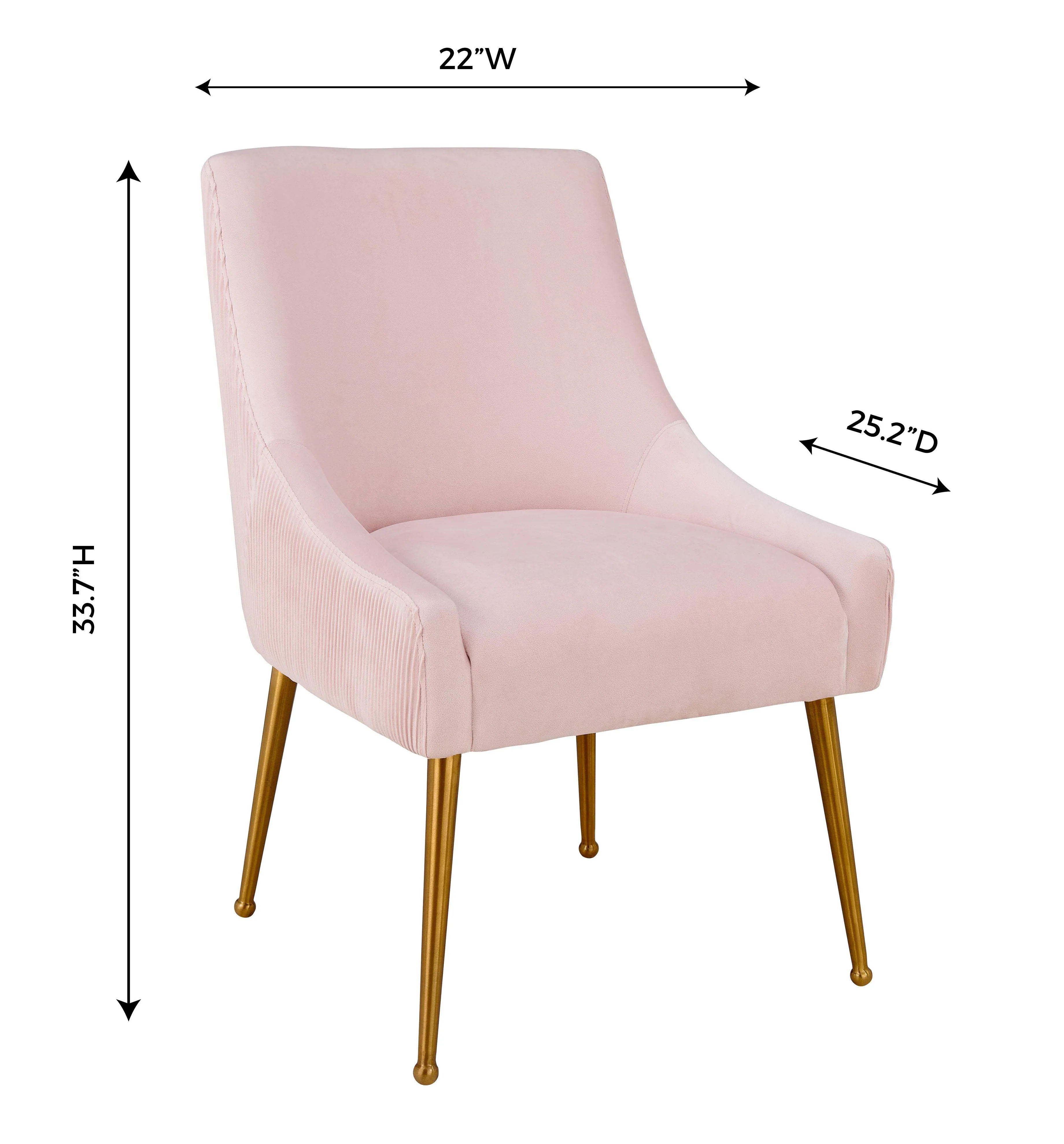 Beatrix Pleated Performance Velvet Dining Chair - Image 24