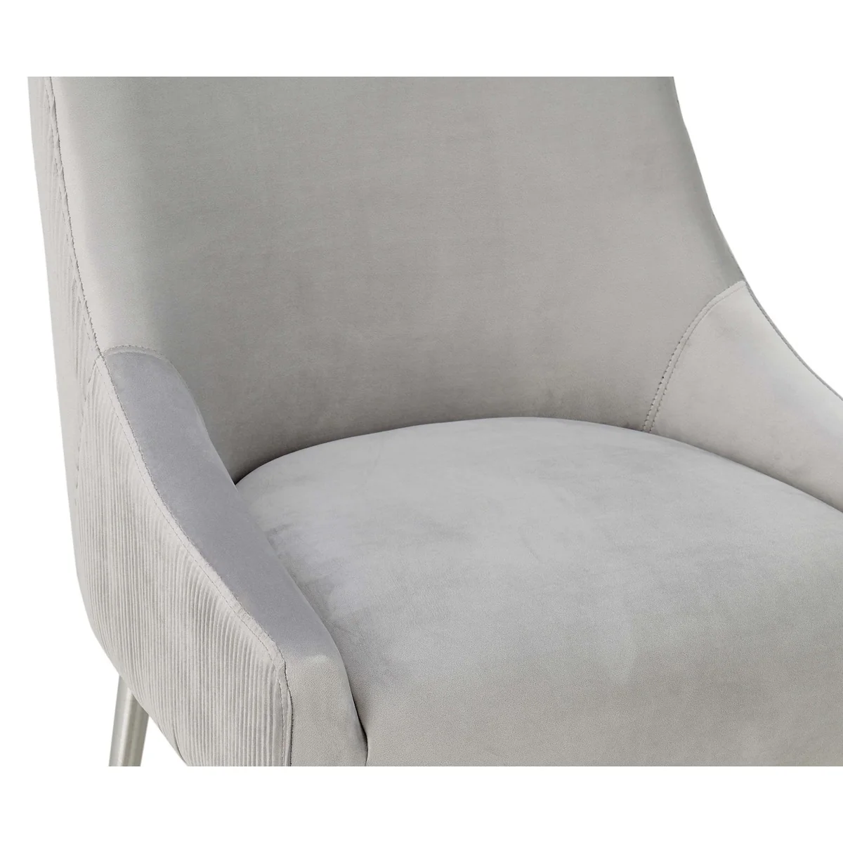 Beatrix Pleated Performance Velvet Stool - Image 11