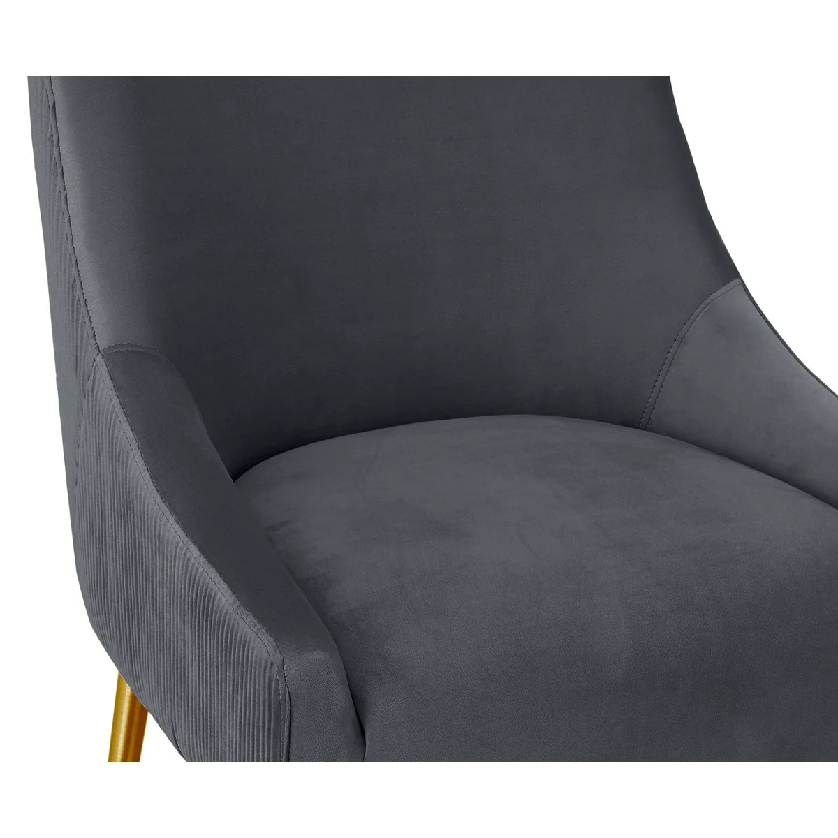 Beatrix Pleated Performance Velvet Stool - Image 17