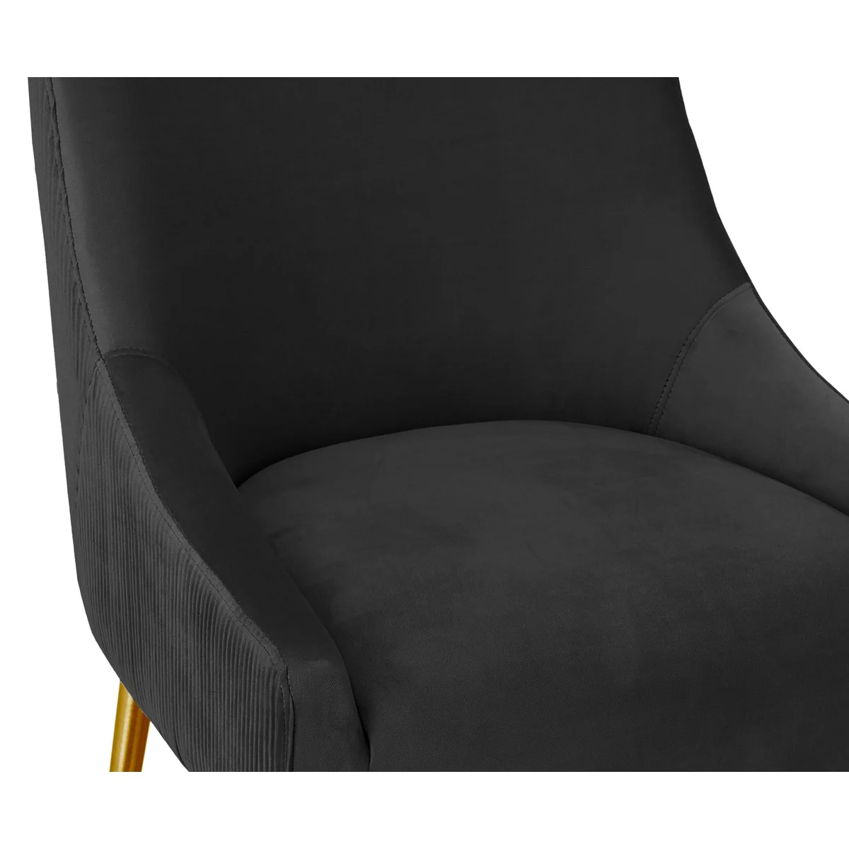 Beatrix Pleated Performance Velvet Stool - Image 23