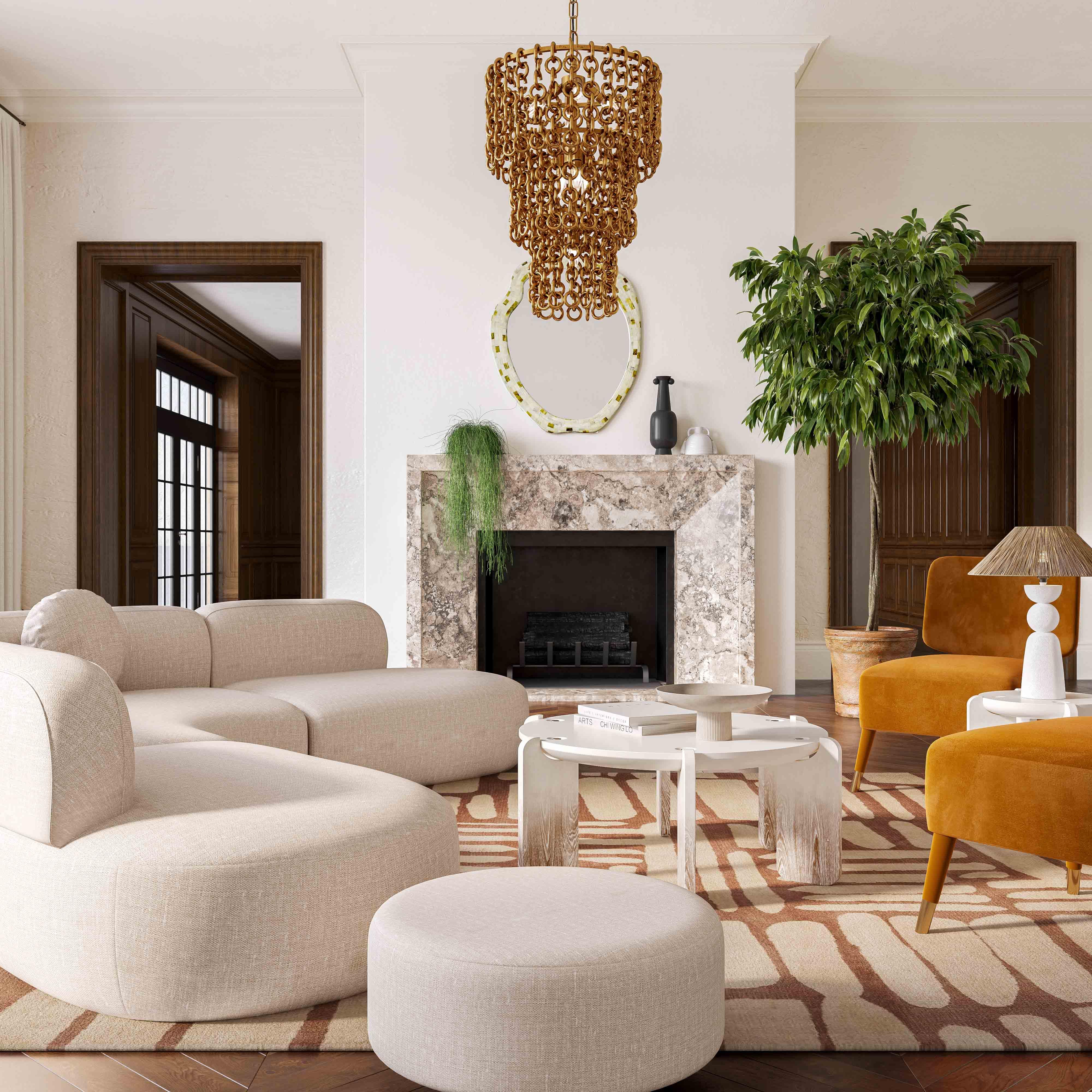 Broohah Performance Fabric Ottoman - Image 6