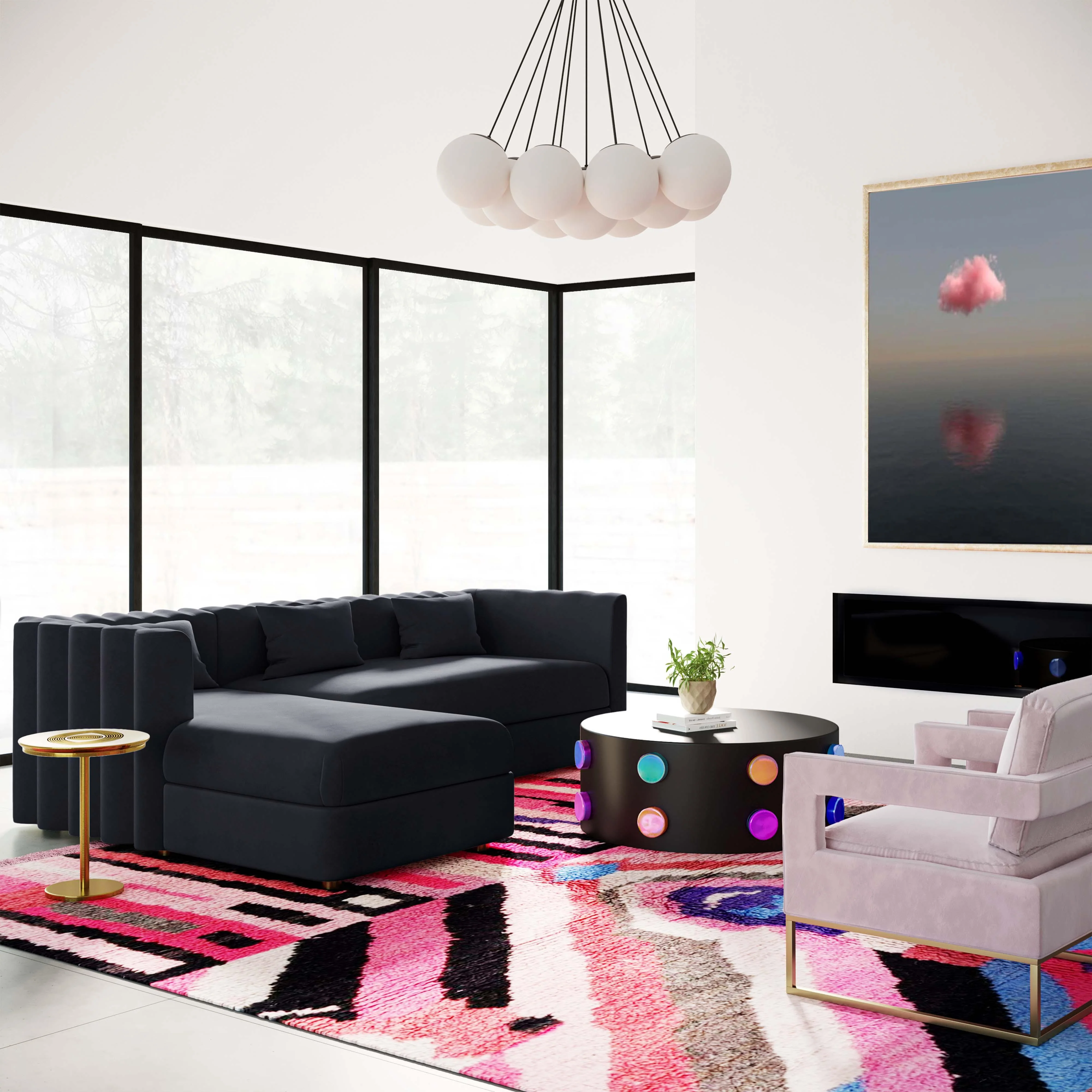 Callie 2-Piece Performance Velvet L-Shaped Sectional - Image 34