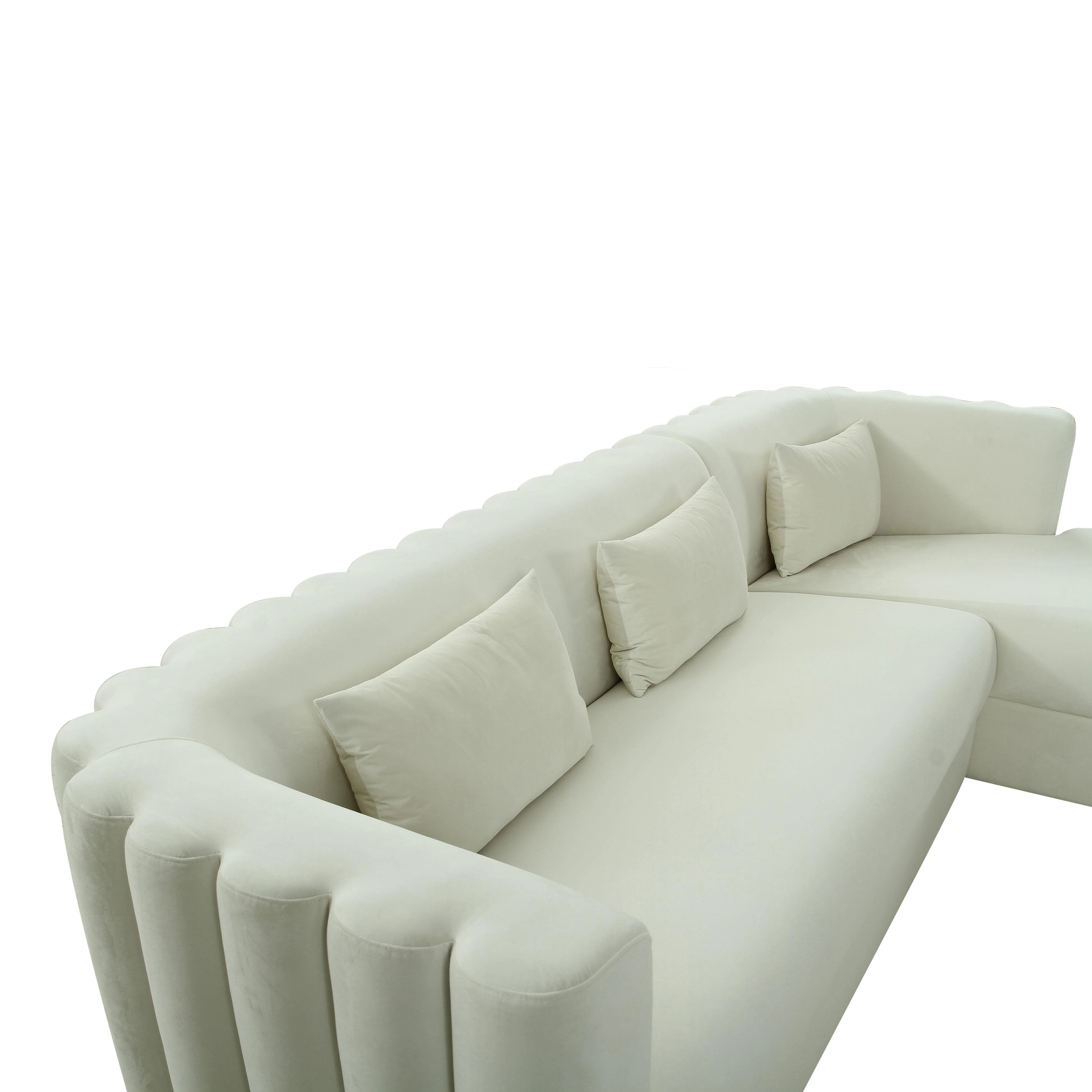 Callie 2-Piece Performance Velvet L-Shaped Sectional - Image 5