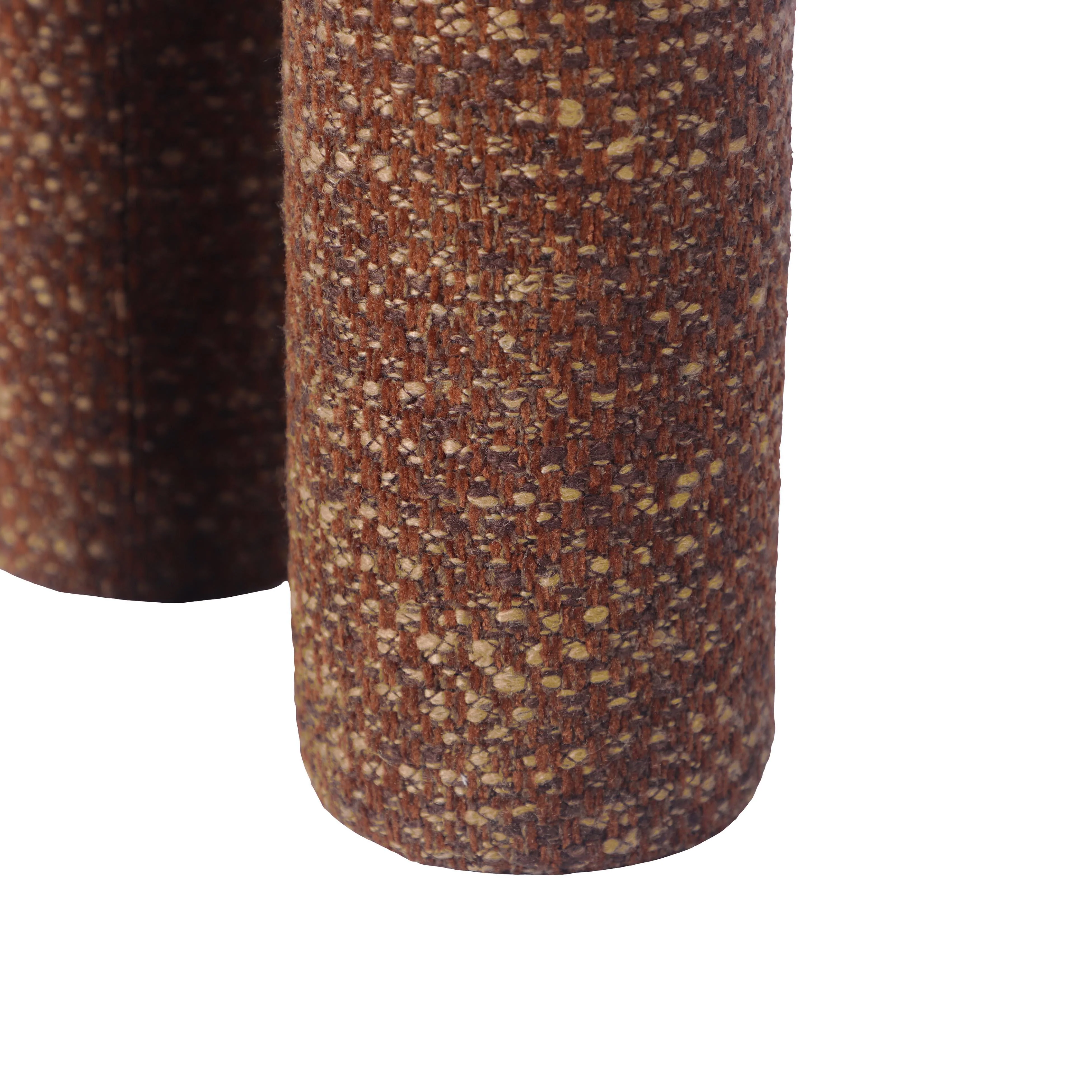 Claire Nubby Performance Fabric Accent Stool - Image 6