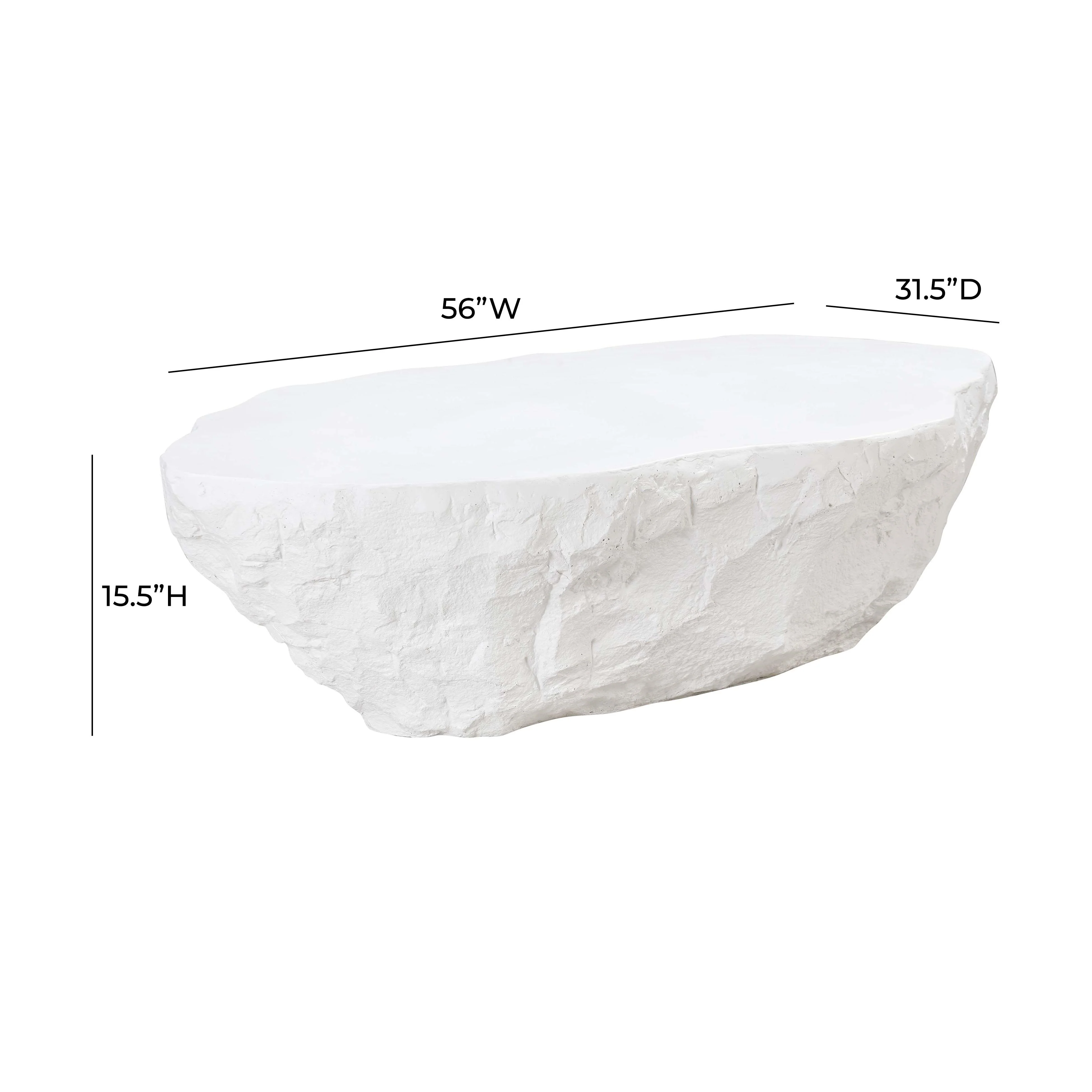 Crag 56" Concrete Indoor / Outdoor Coffee Table - Image 6