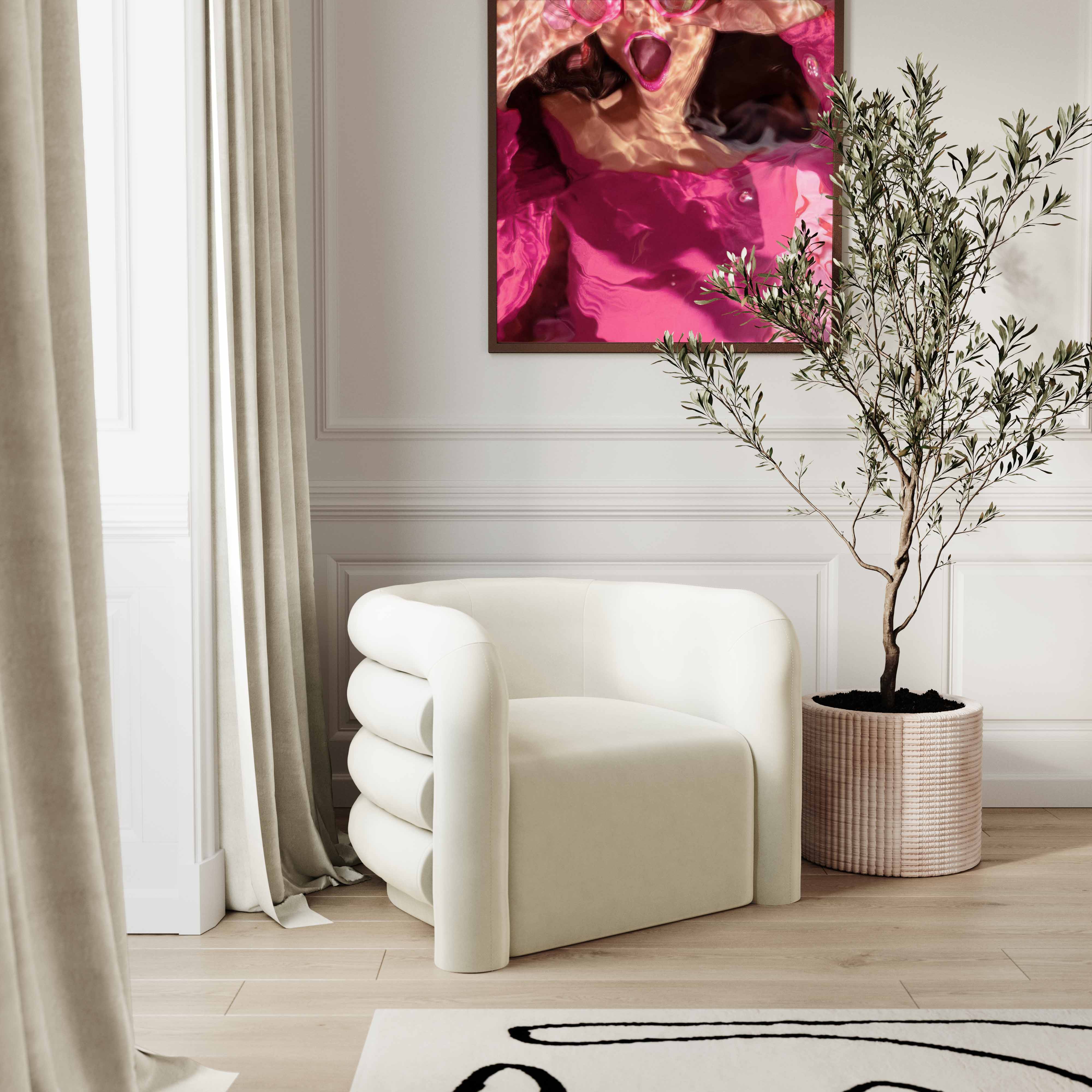 Curves Performance Velvet Lounge Chair - Image 8