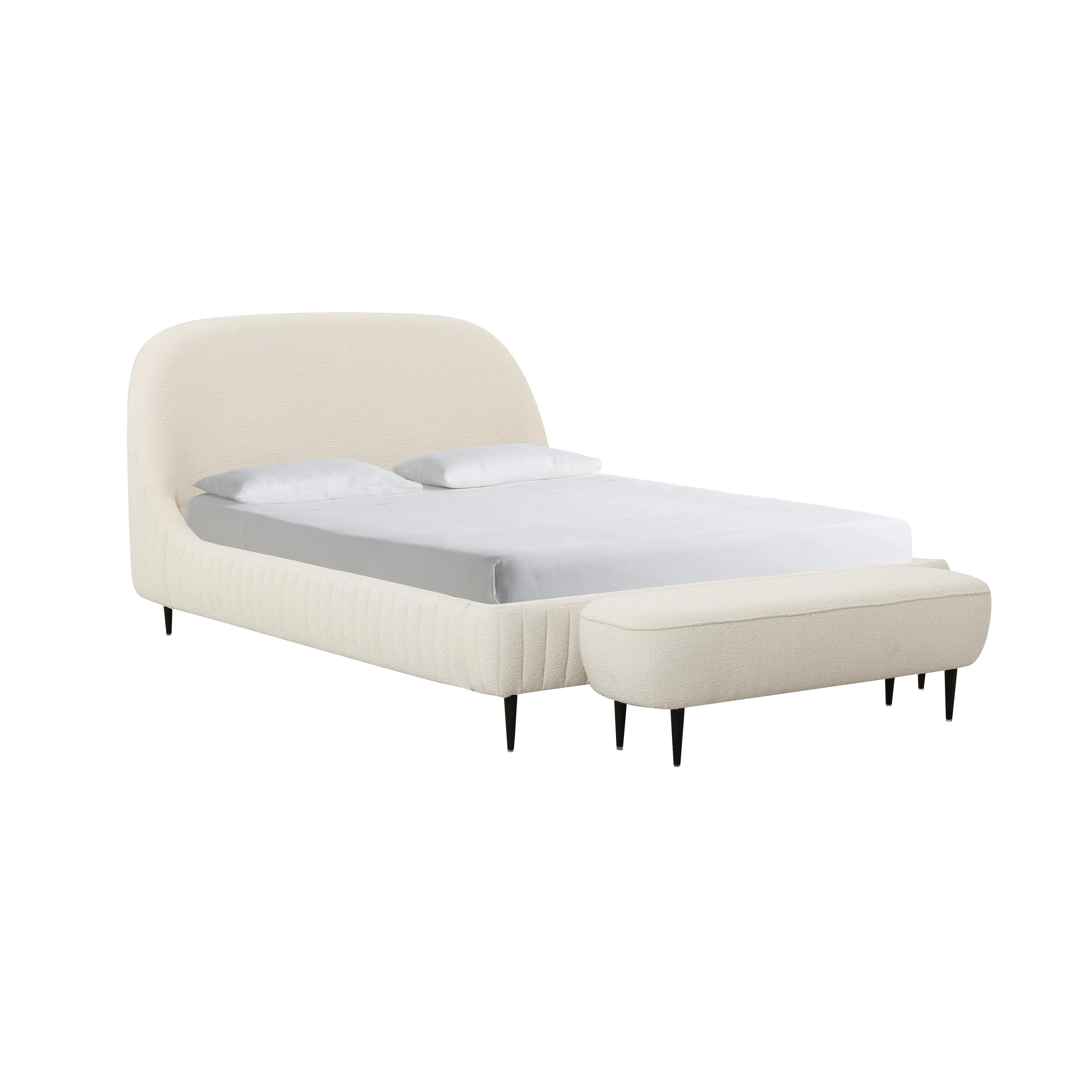 Denise Cream Boucle Bed - Image 10