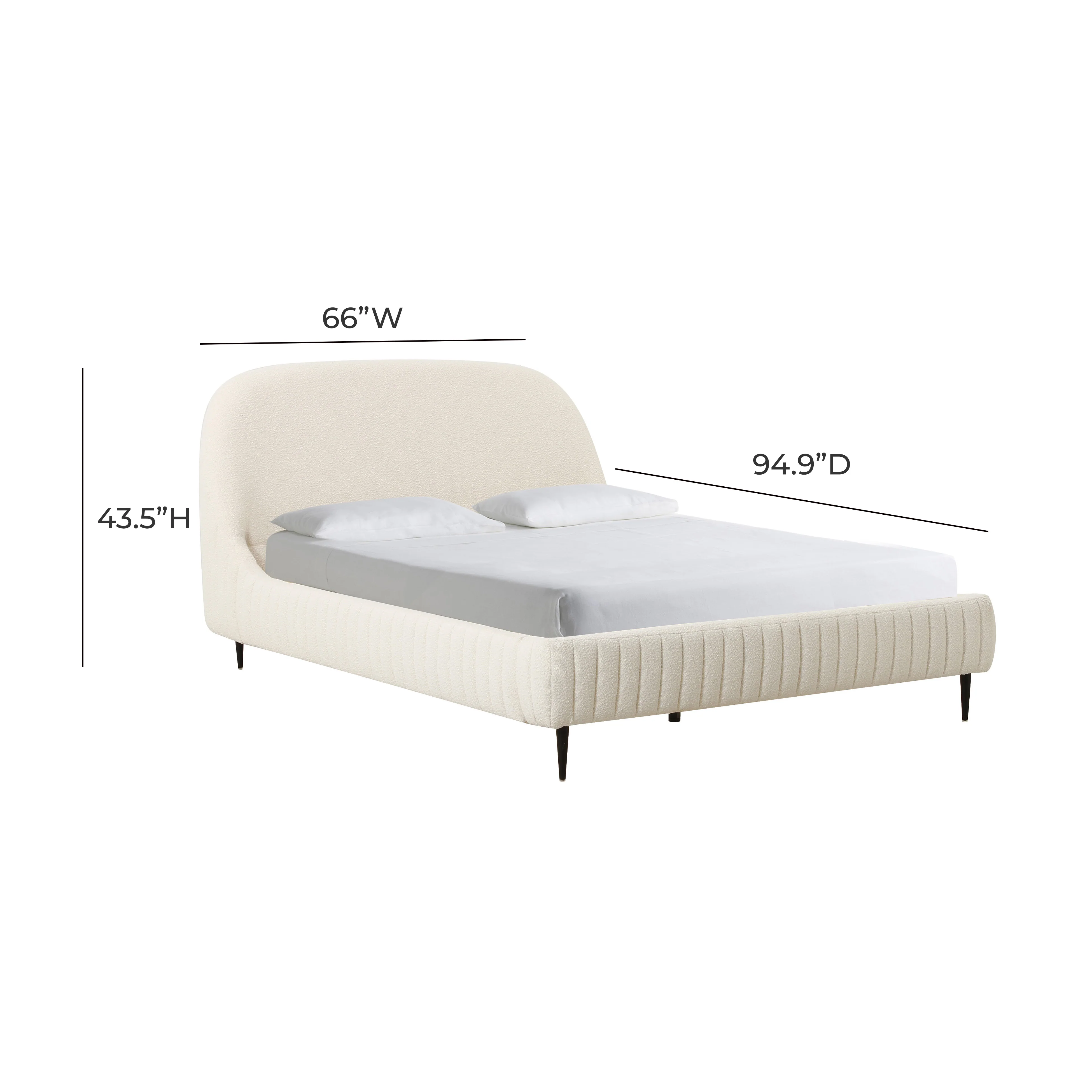 Denise Cream Boucle Bed - Image 12