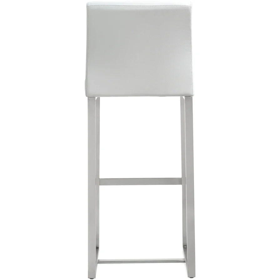 Denmark Performance Vegan Leather Stool with Silver Base - Set of 2 - Image 25