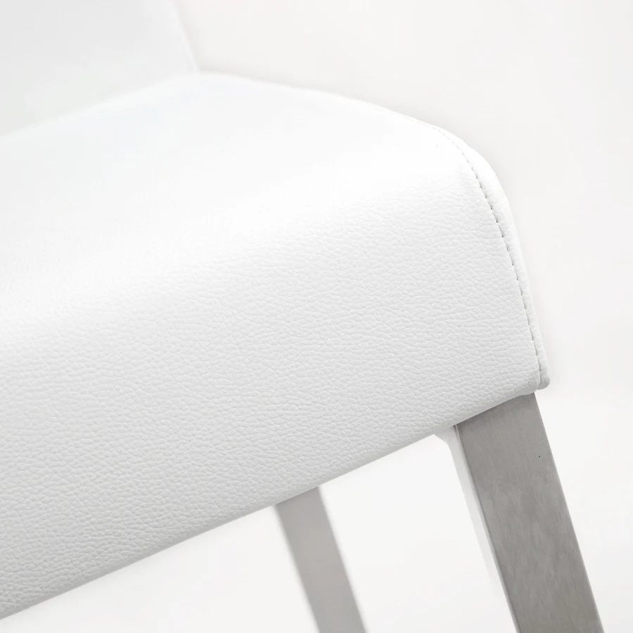 Denmark Performance Vegan Leather Stool with Silver Base - Set of 2 - Image 45
