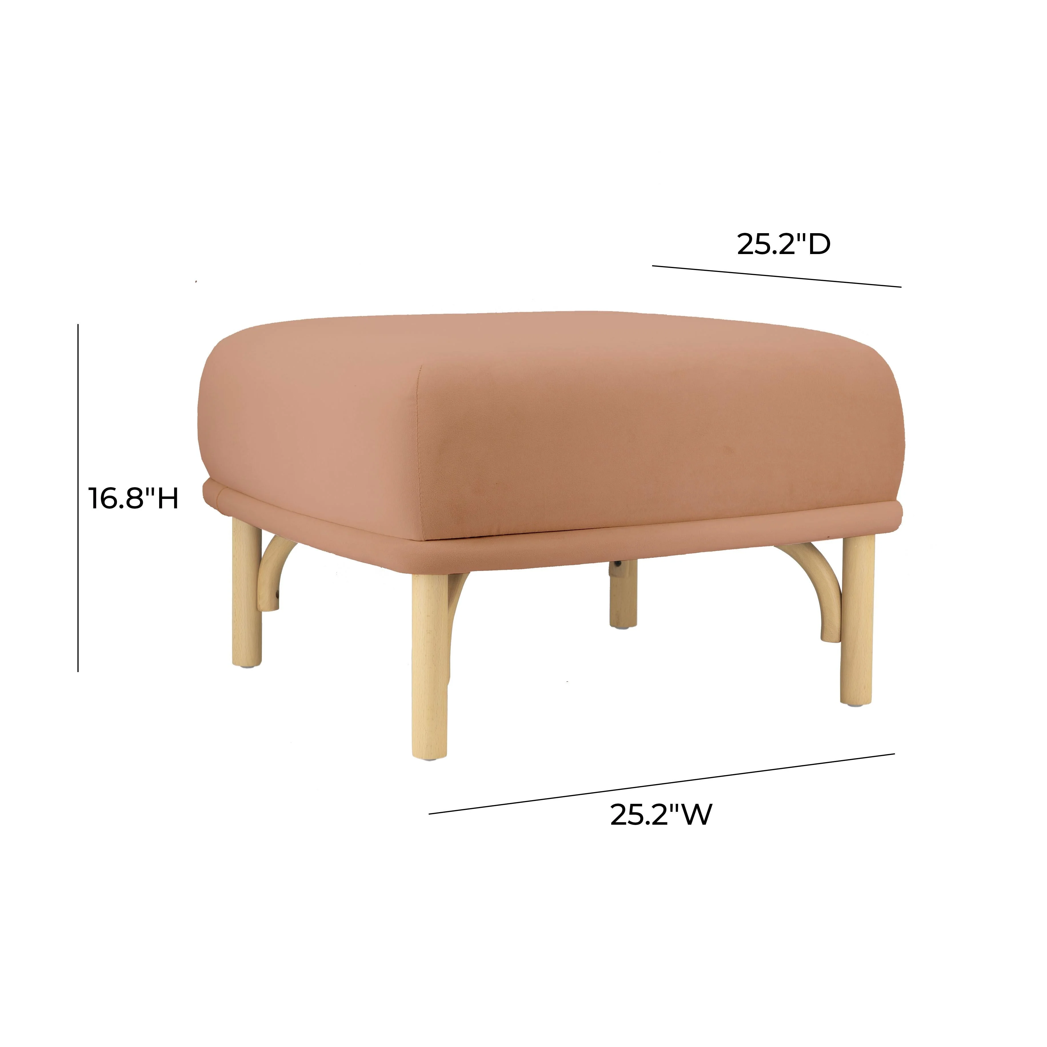 Desiree Performance Velvet Ottoman - Image 15
