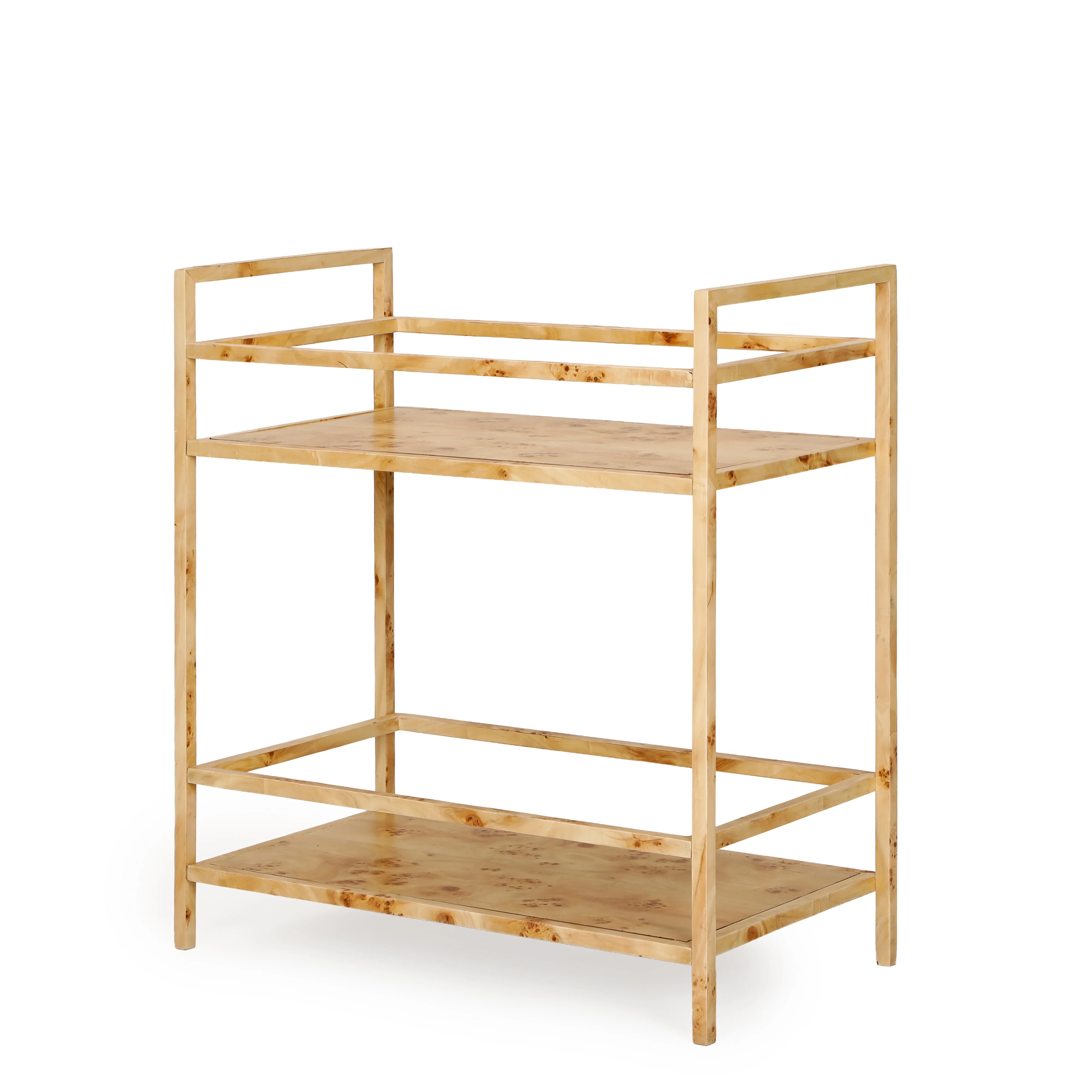 Destin Natural Burl Contract-Grade Bar Cart - Image 5