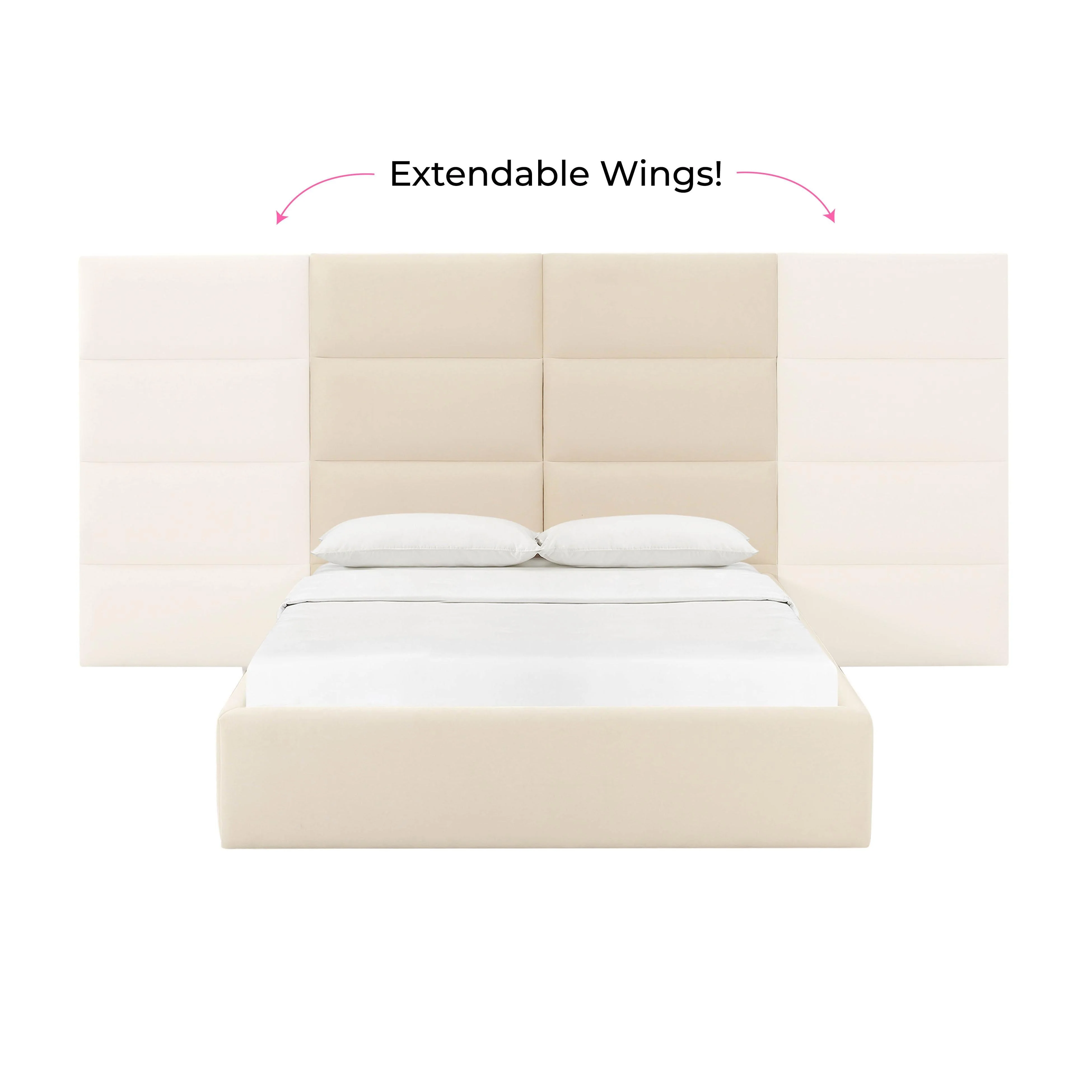 Eliana Performance Velvet Headboard Wings - Image 4