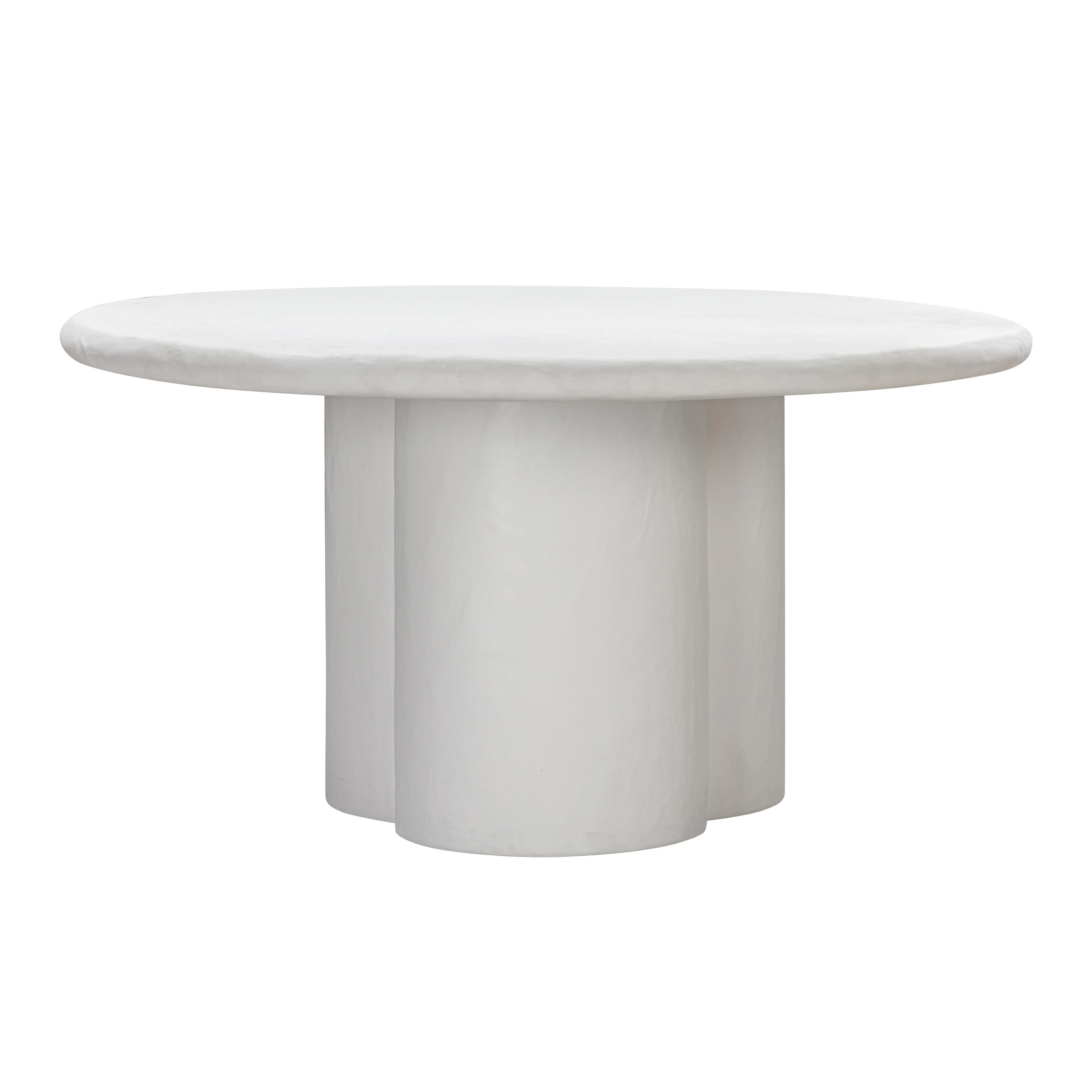 Elika 59" Faux Plaster Indoor / Outdoor Round Dining Table - Image 4