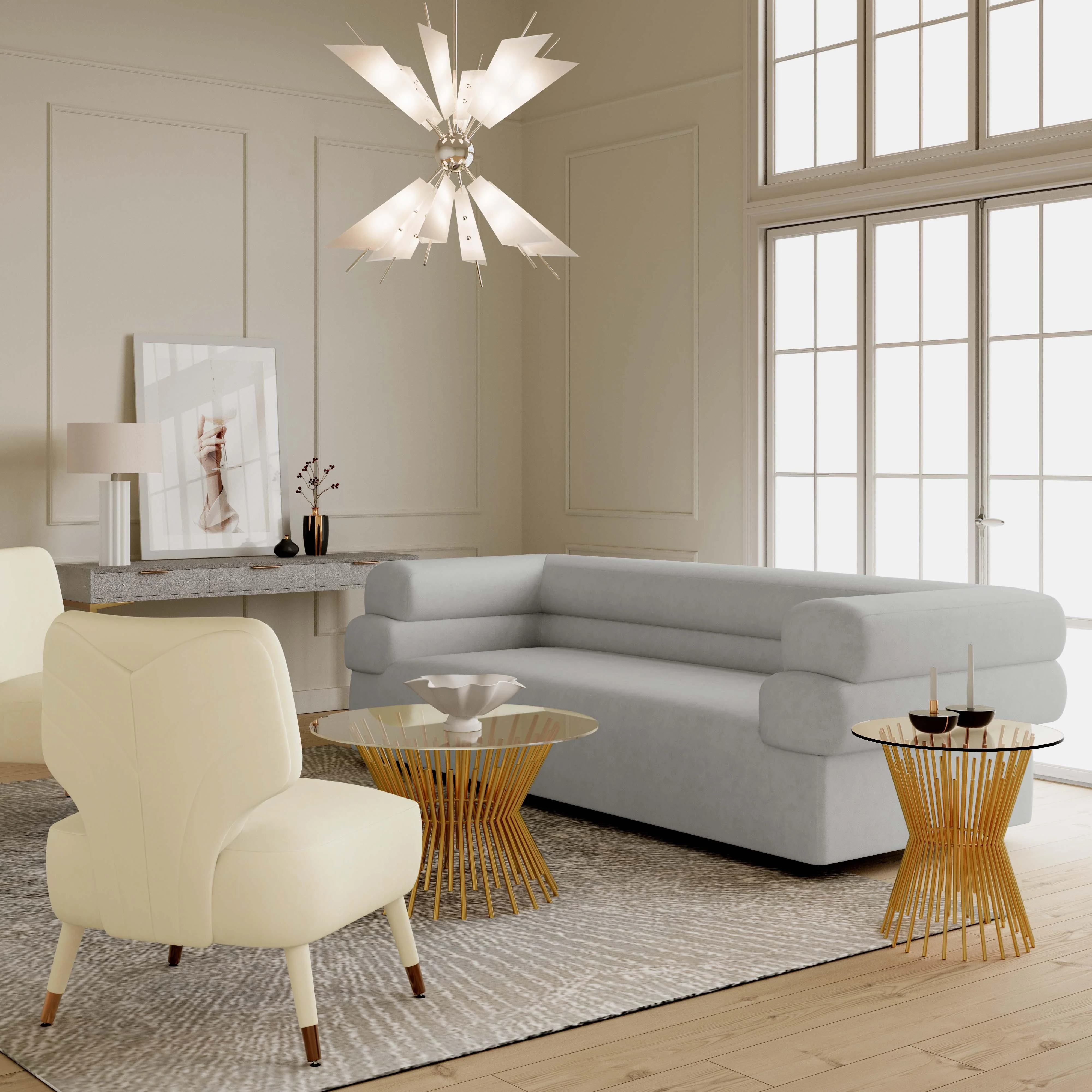 Elsa 98" Performance Fabric Sofa - Image 9