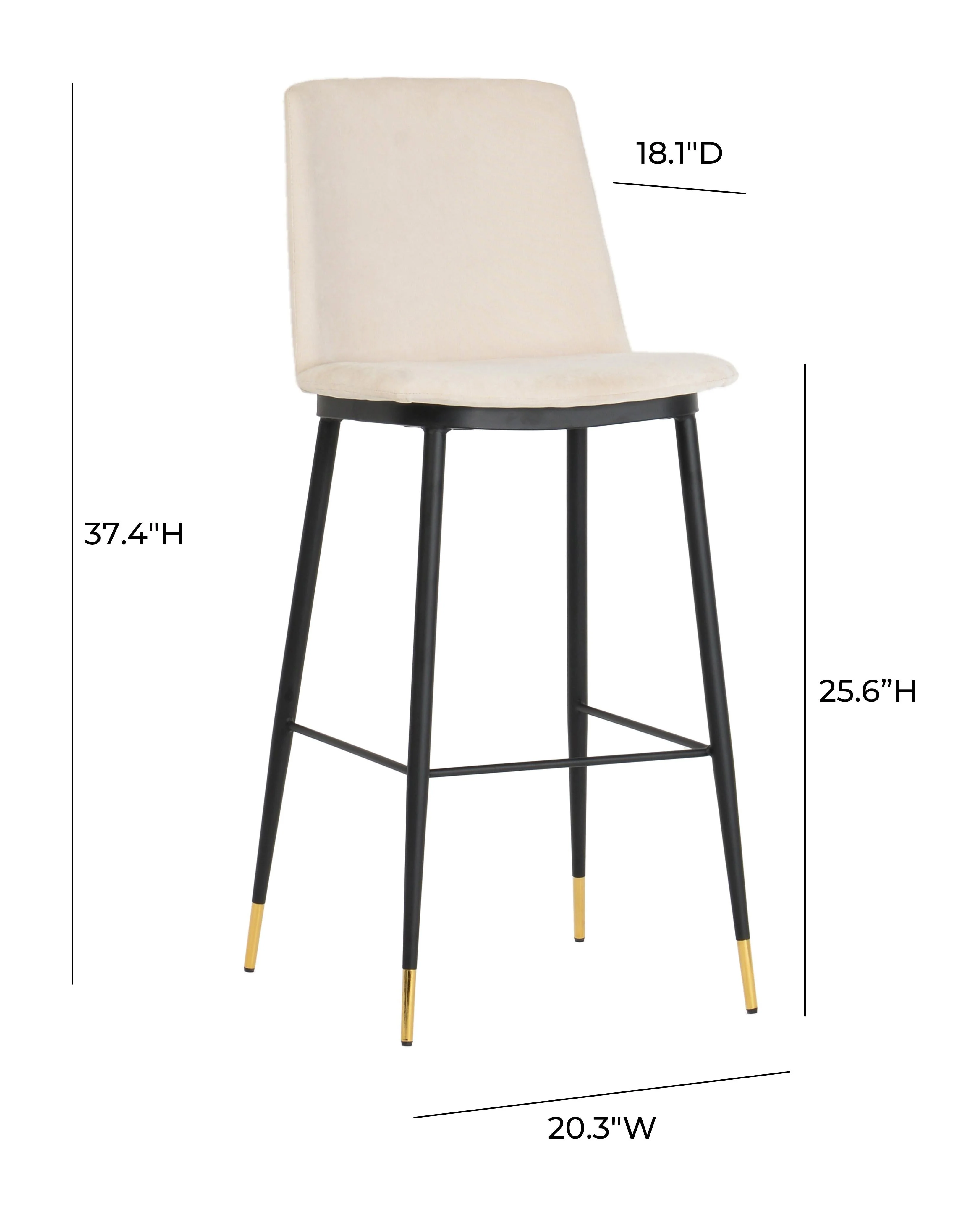 Evora Velvet Counter Stool - Set of 2 - Image 27