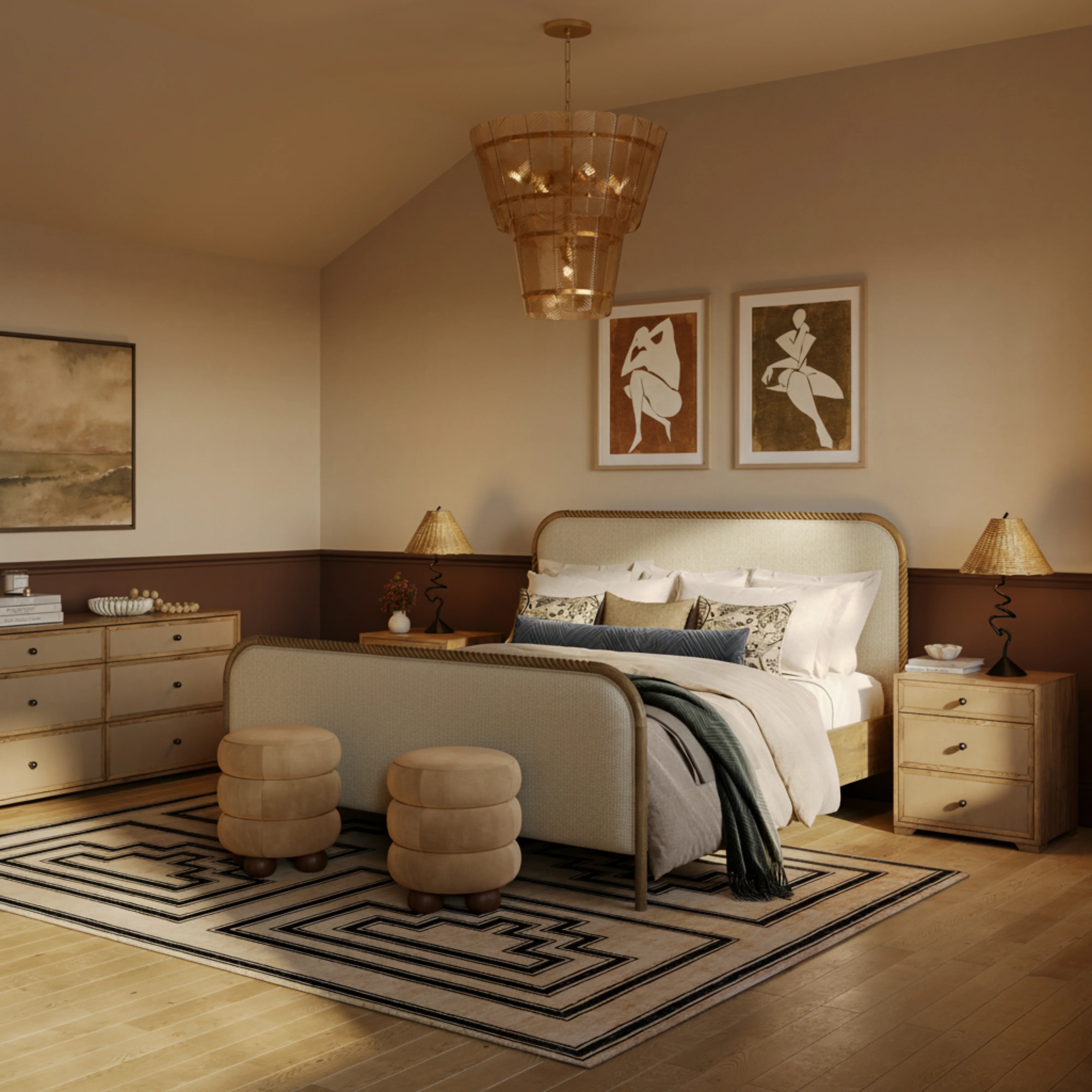 Hatia Basketweave Panel Bed - Image 11