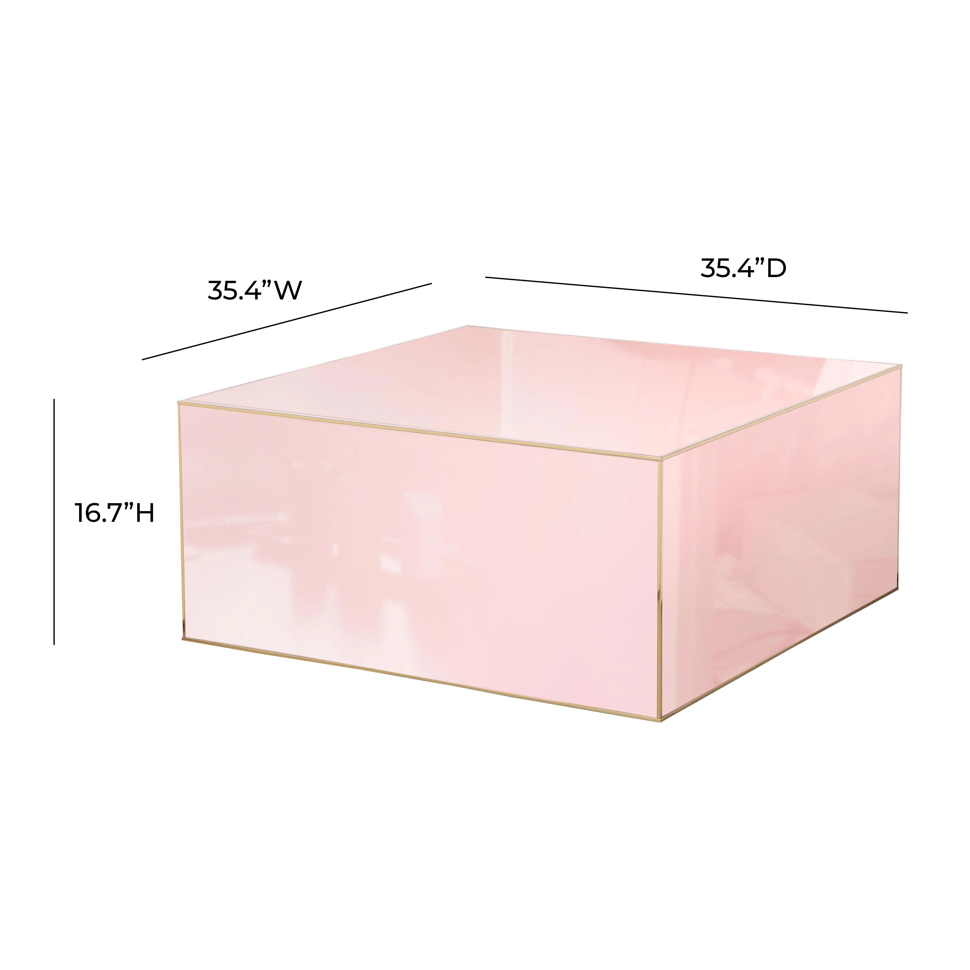 Havana 35" Glass Square Coffee Table - Image 10