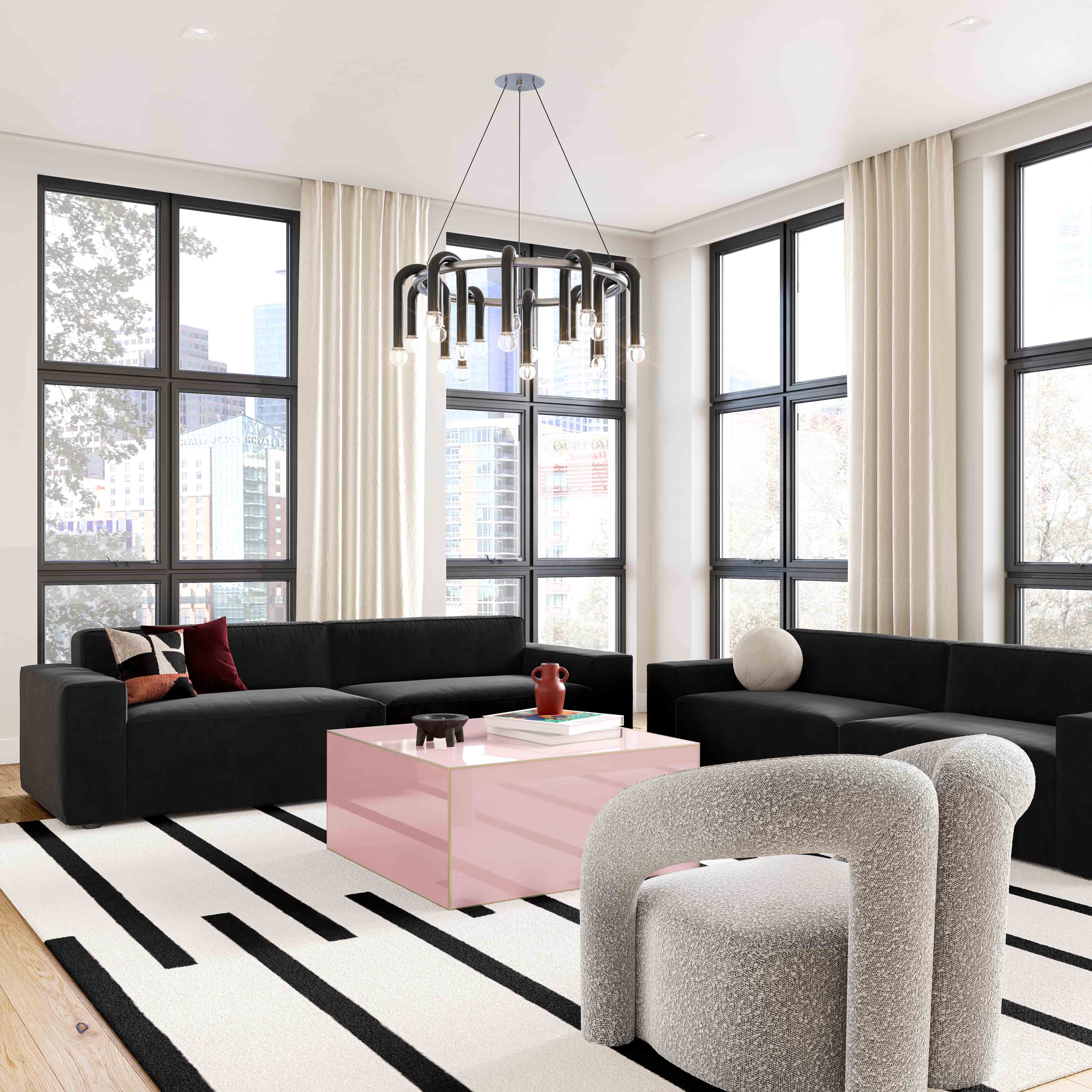 Havana 35" Glass Square Coffee Table - Image 7