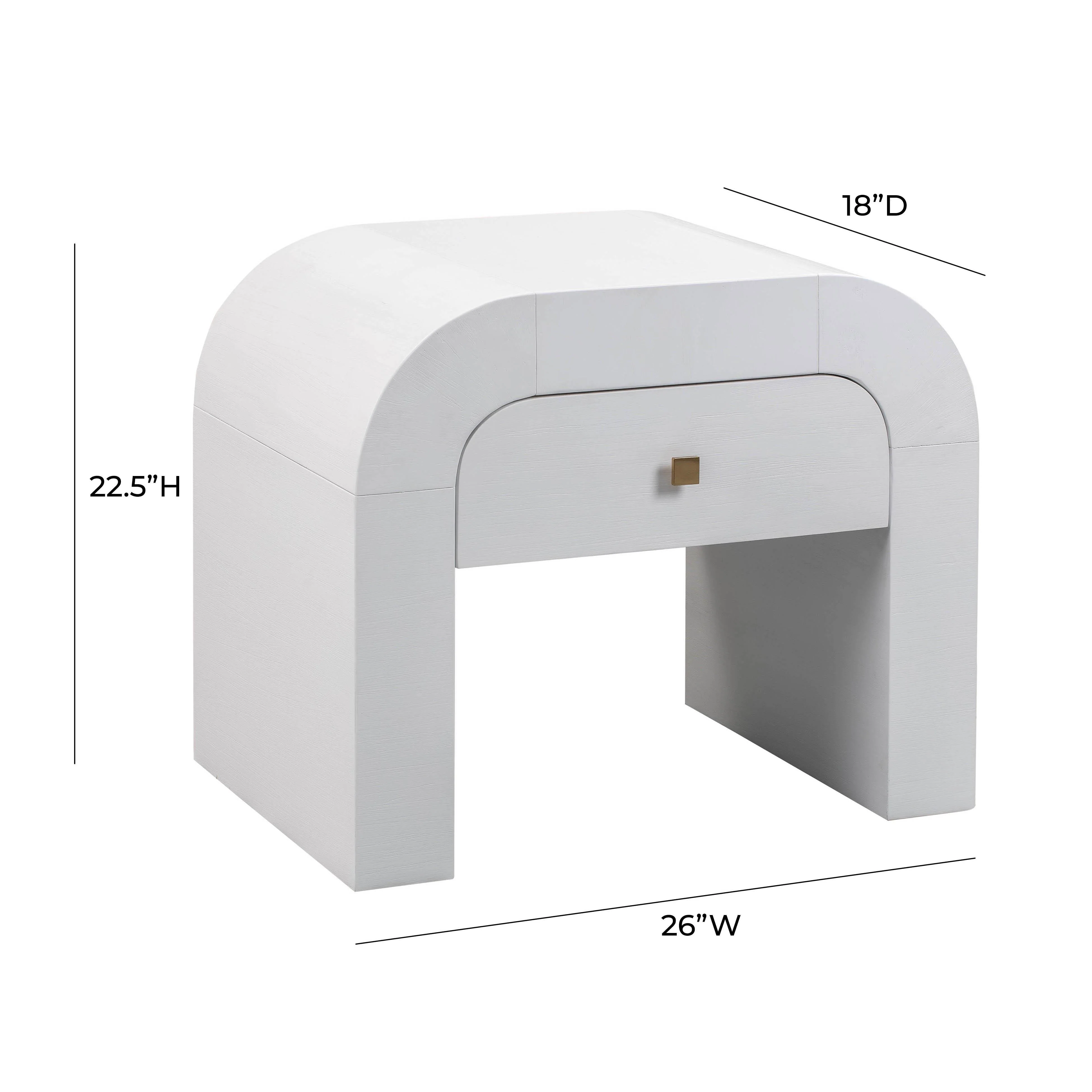 Hump 26" Arched Nightstand With Drawer - Image 9
