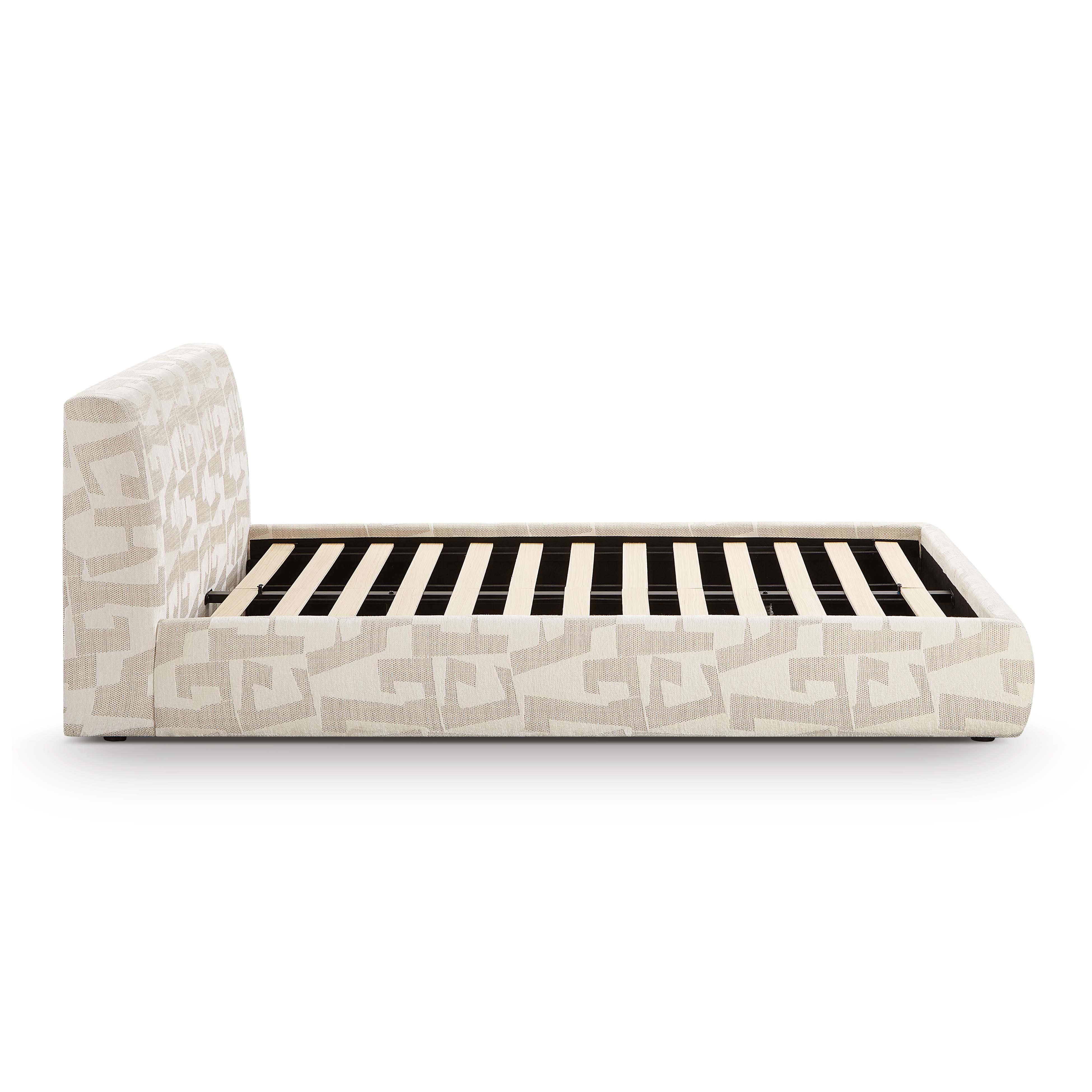 Isla Cream Jacquard Pattern Bed - Image 7