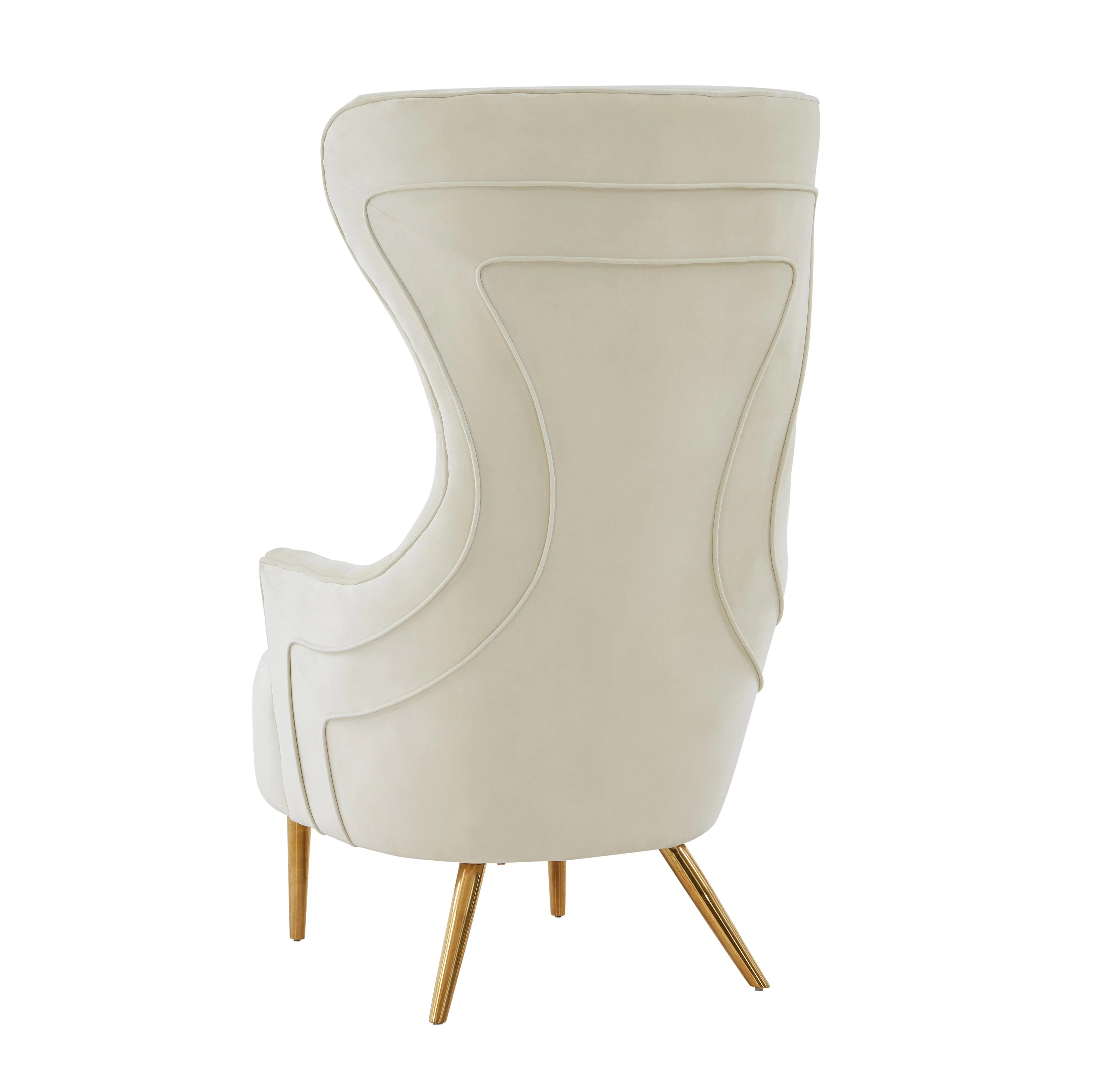Jezebel Performance Velvet Wingback Accent Chair - Image 5