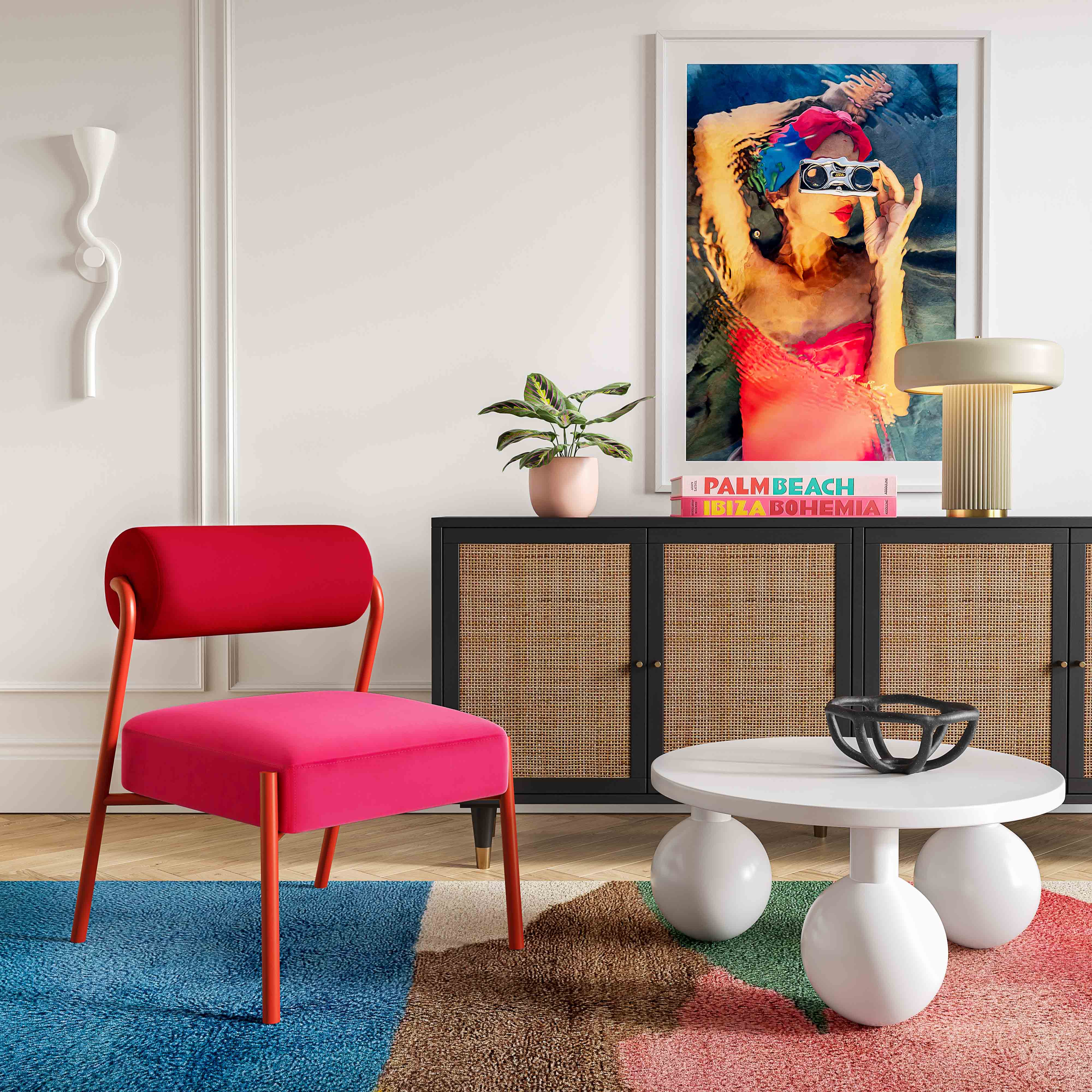Jolene Performance Velvet Accent Chair - Image 8