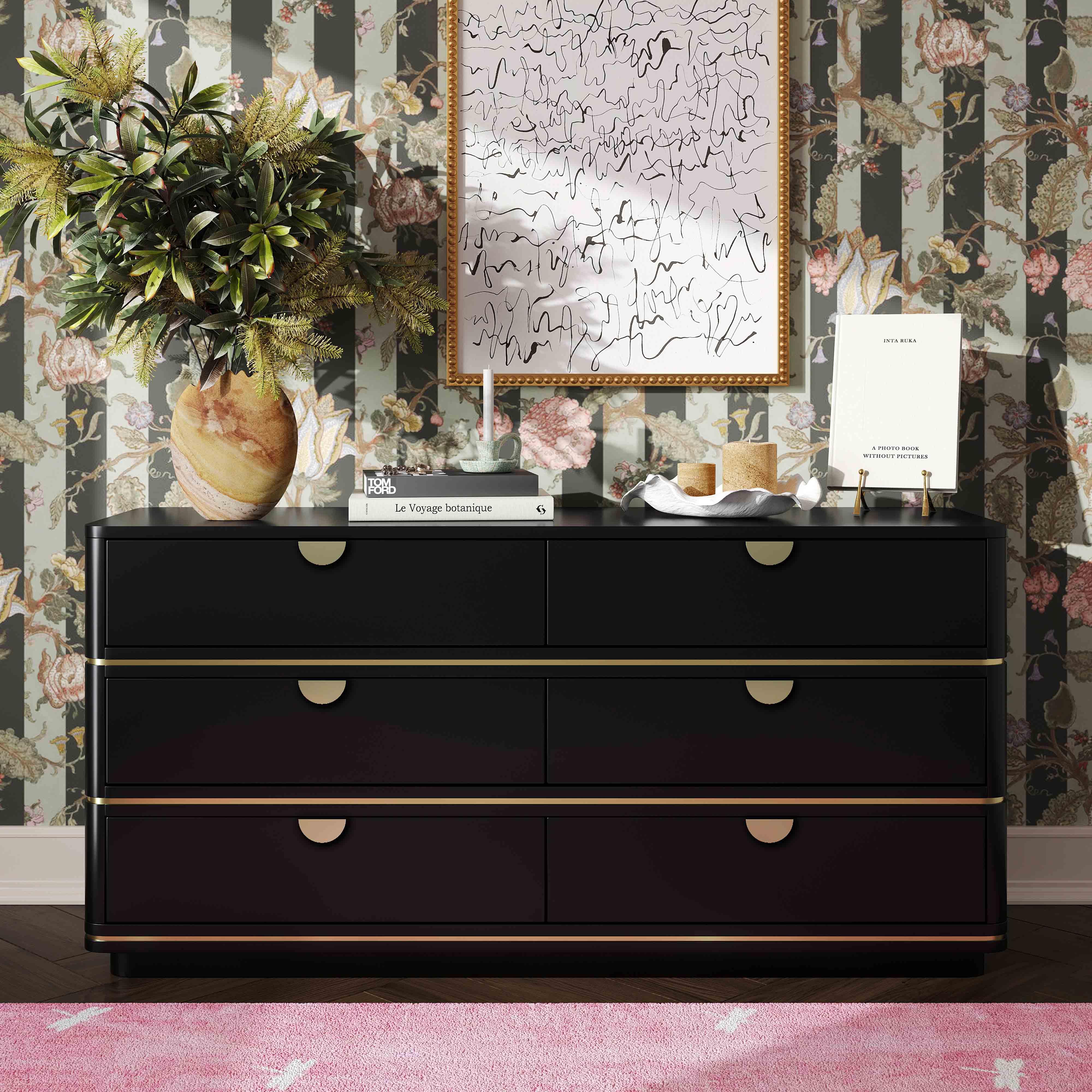 Julieta 62" Acacia Wood 6-Drawer Dresser - Image 10