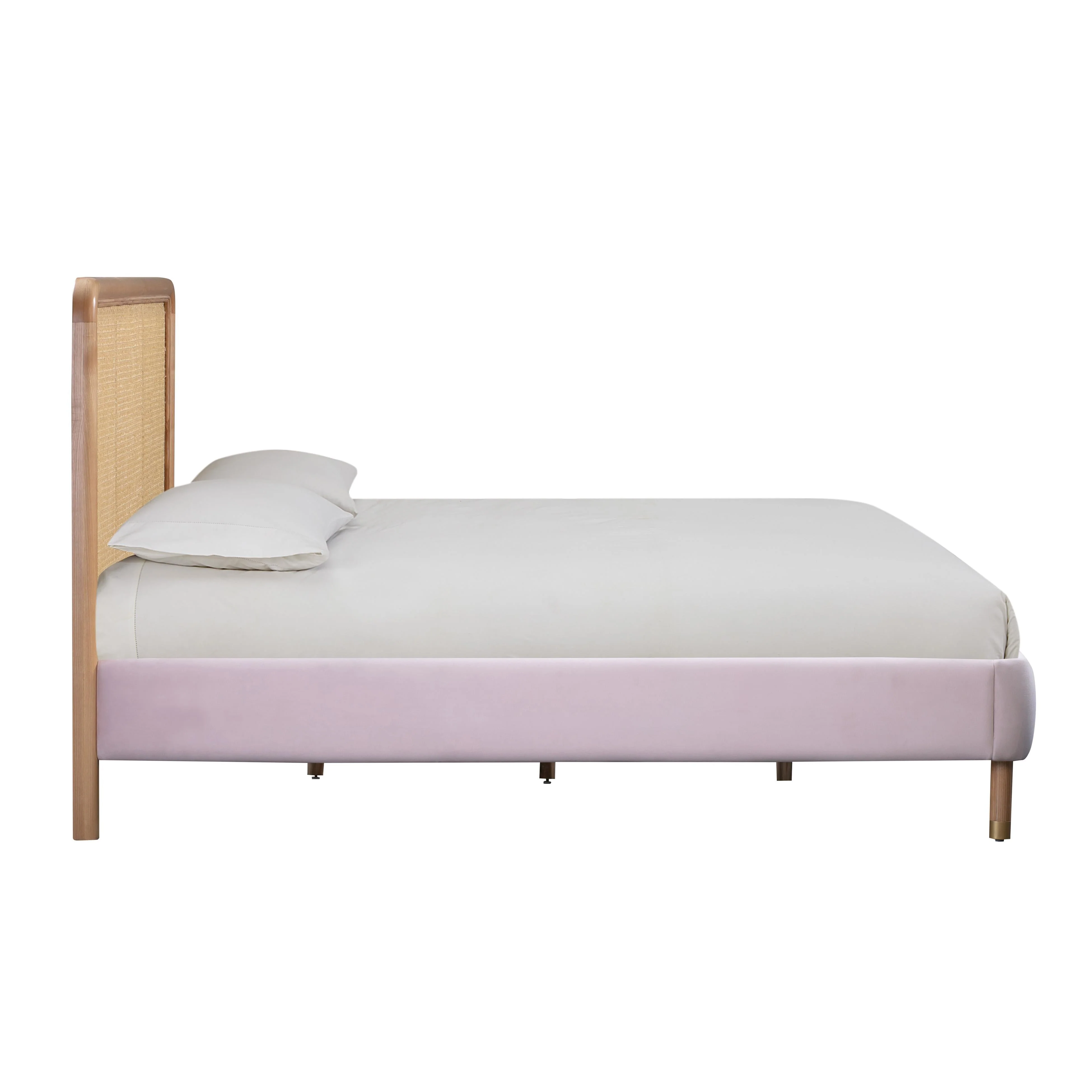 Kavali Performance Velvet and Natural Bed - Image 13