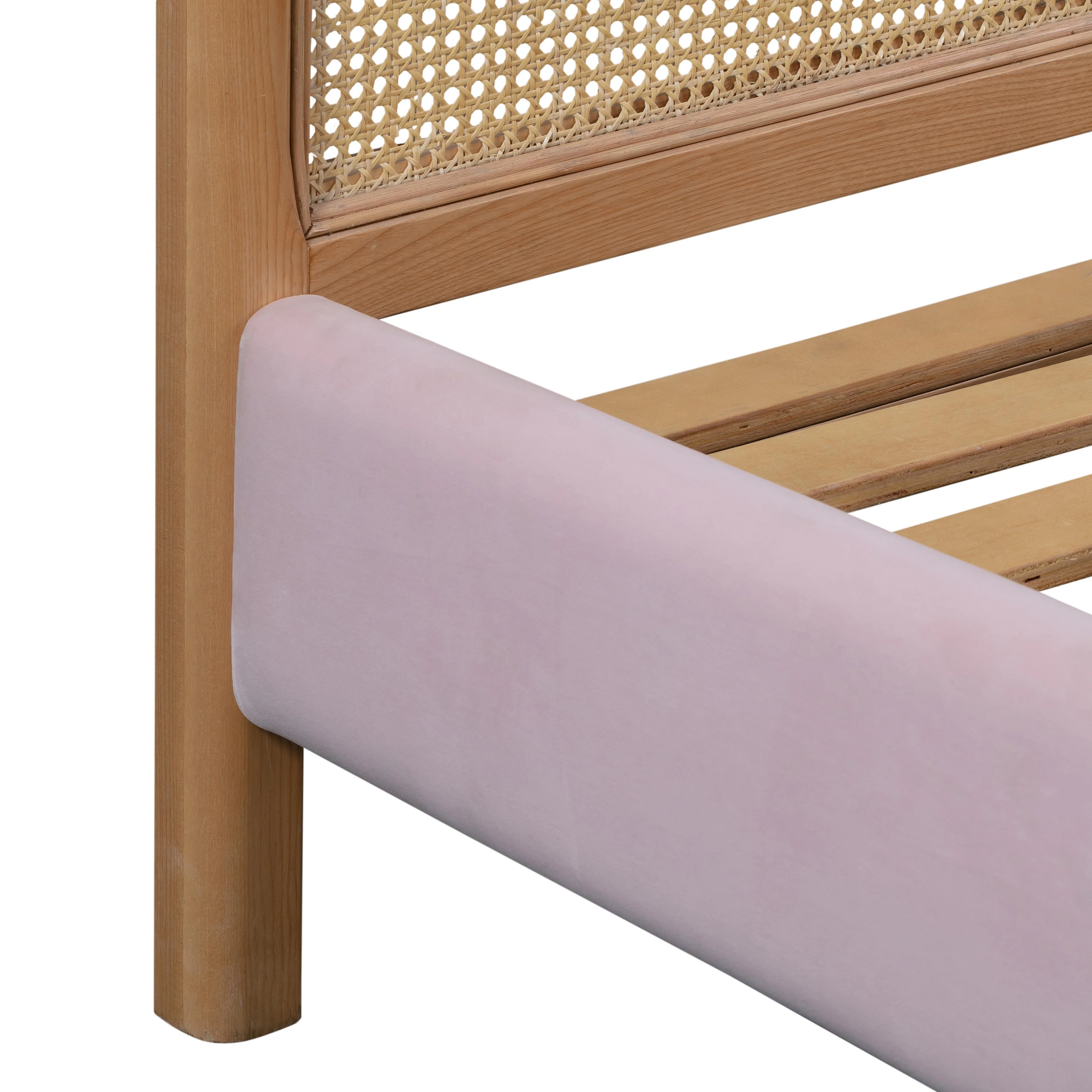 Kavali Performance Velvet and Natural Bed - Image 15