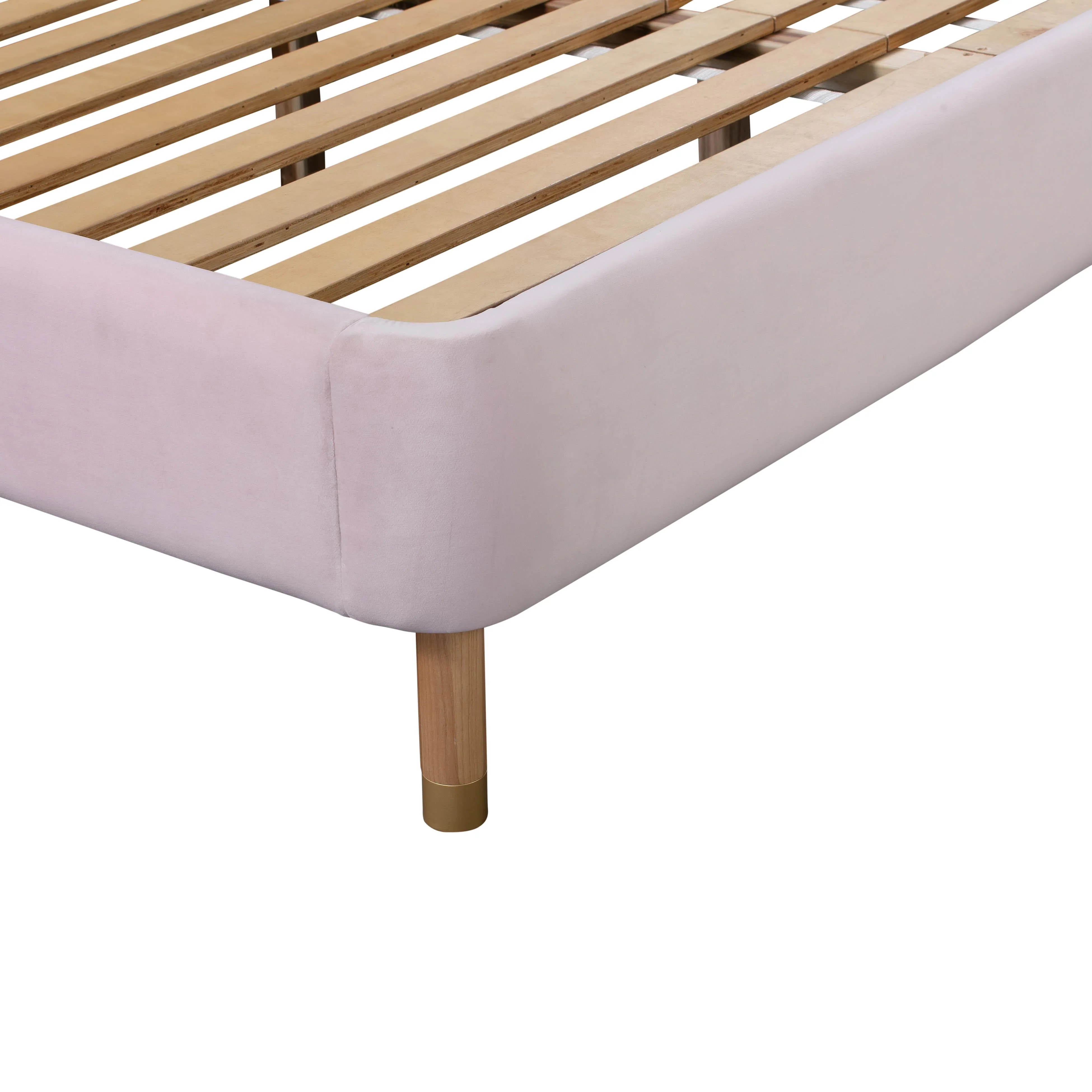 Kavali Performance Velvet and Natural Bed - Image 5