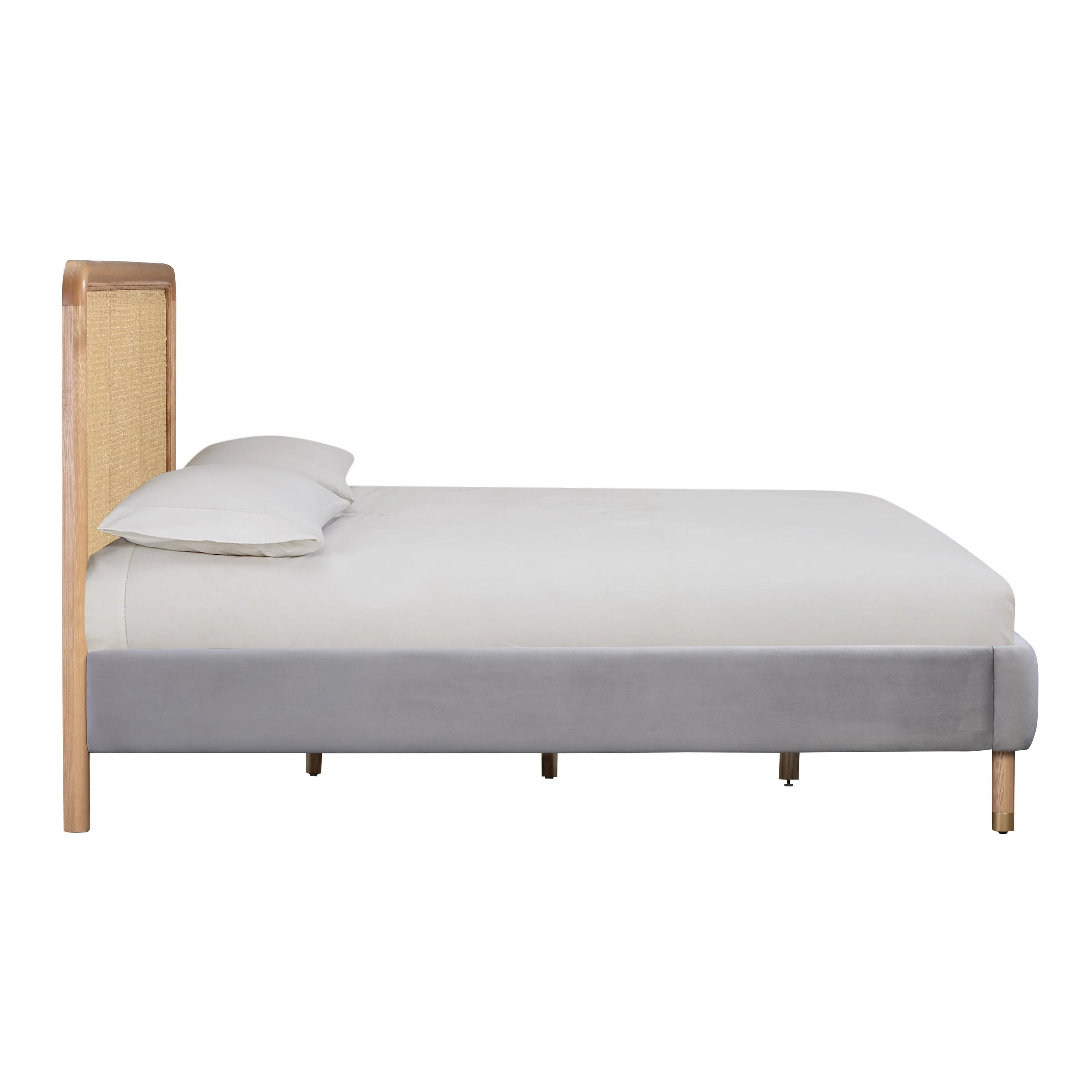 Kavali Performance Velvet and Natural Bed - Image 50