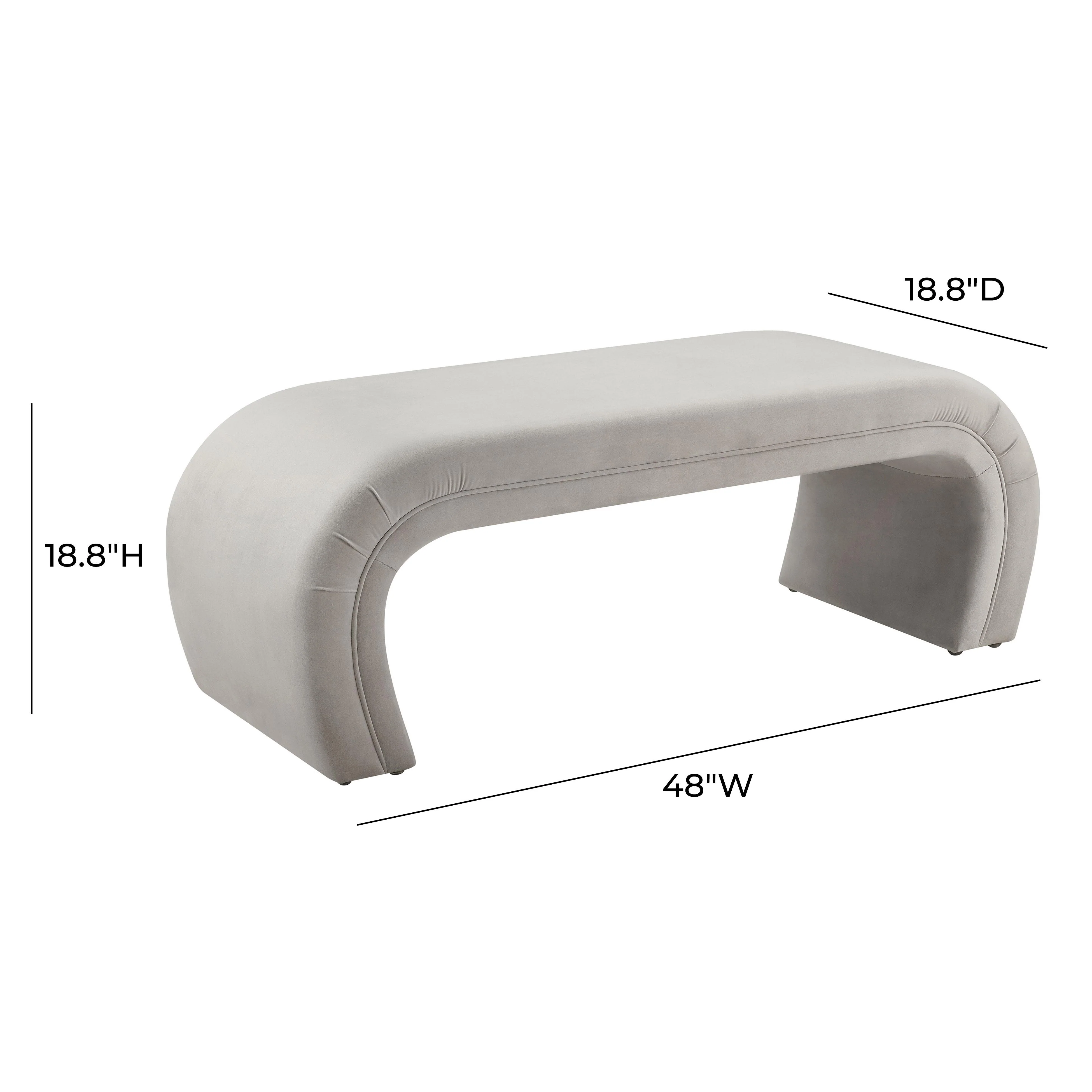 Kenya 48" Performance Velvet Bench - Image 19