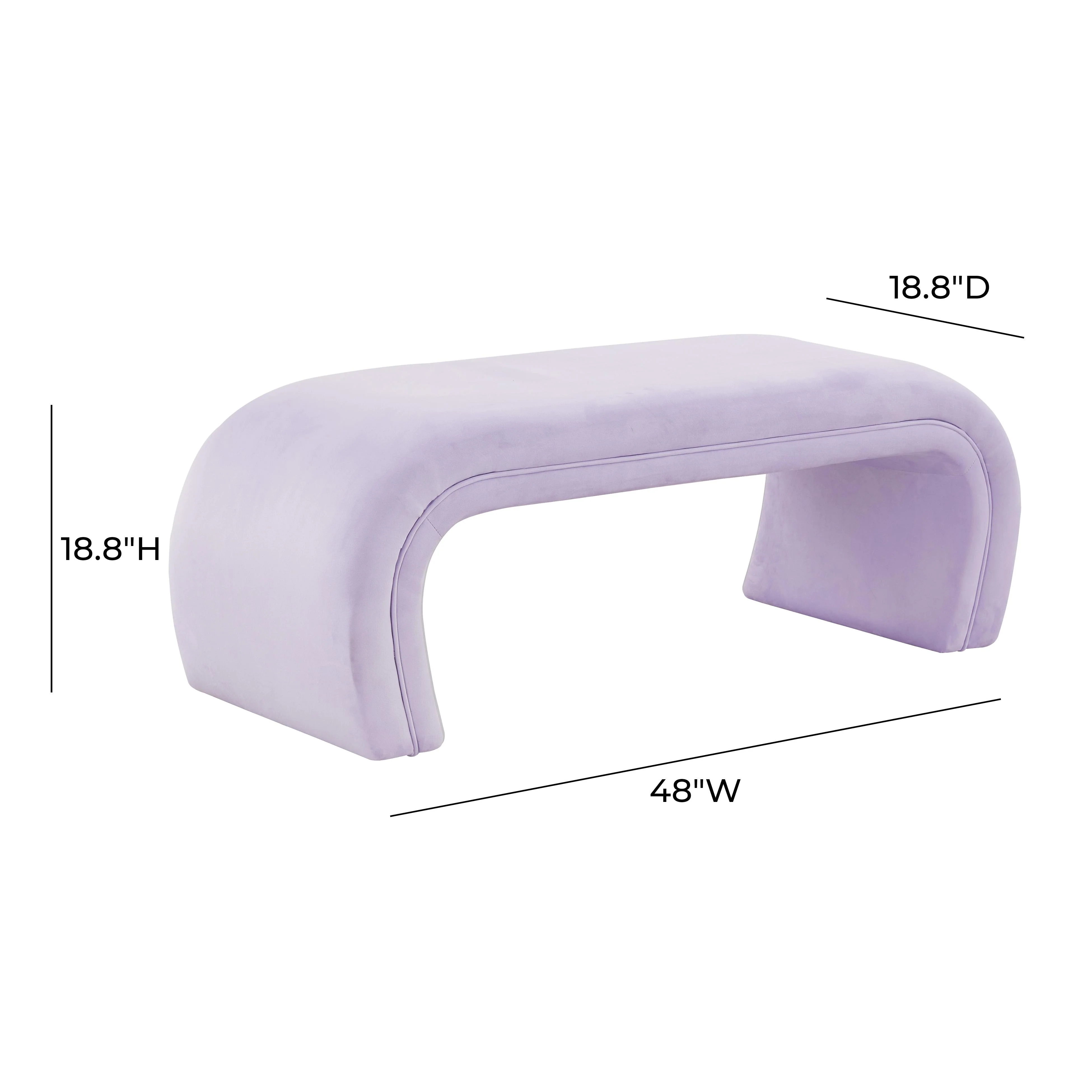 Kenya 48" Performance Velvet Bench - Image 40