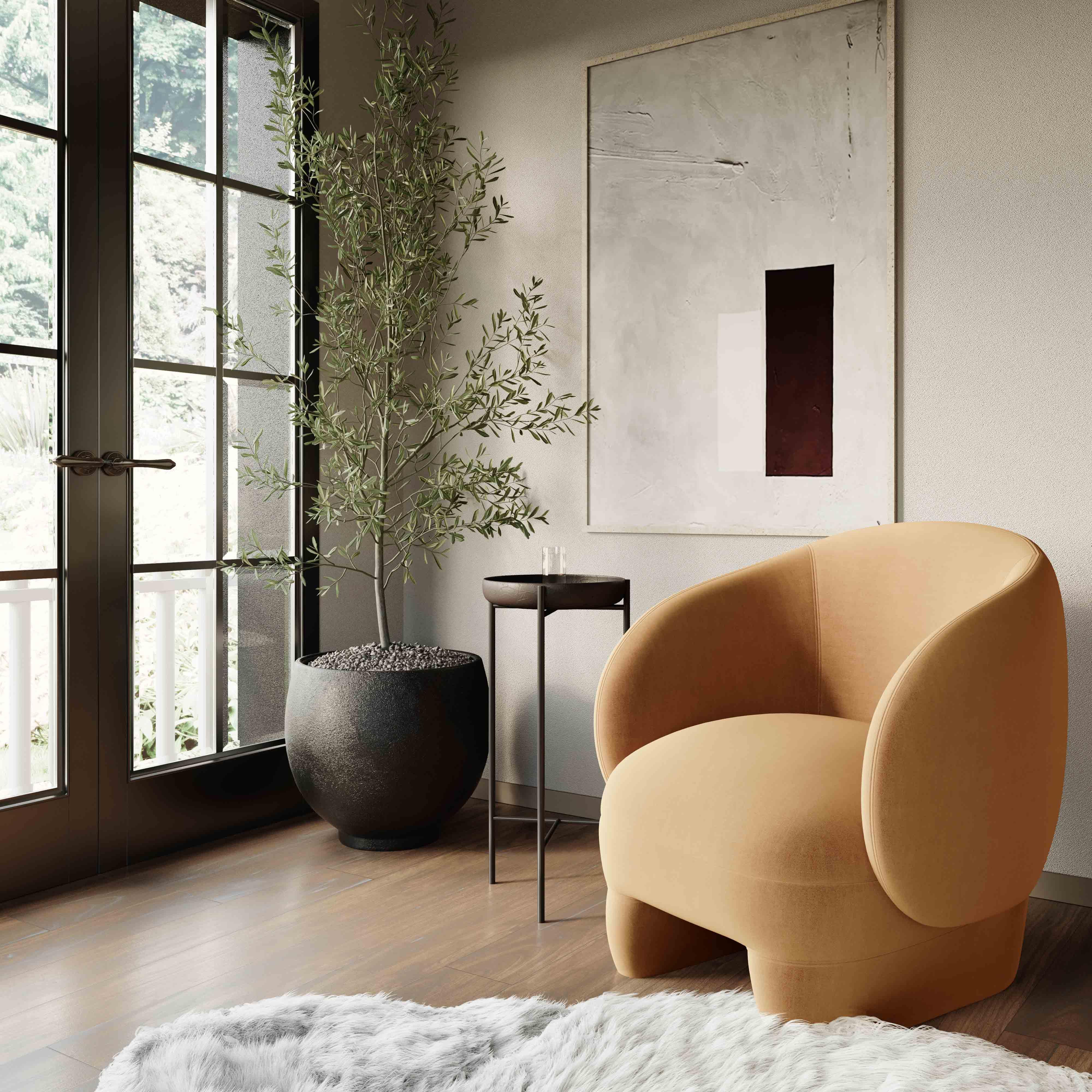 Kiki Performance Velvet Accent Chair - Image 14