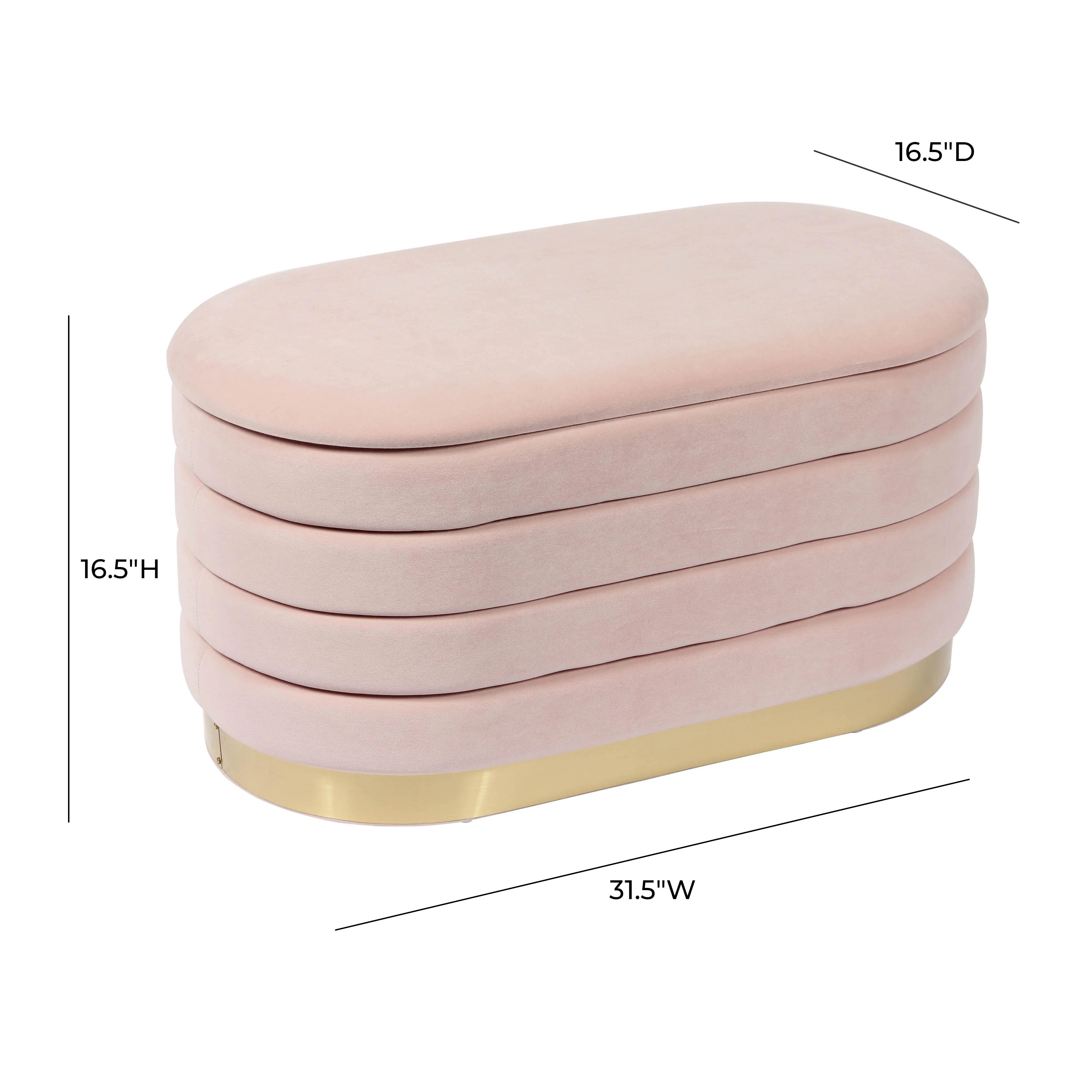 Lillian 31.5" Performance Velvet Storage Bench - Image 8