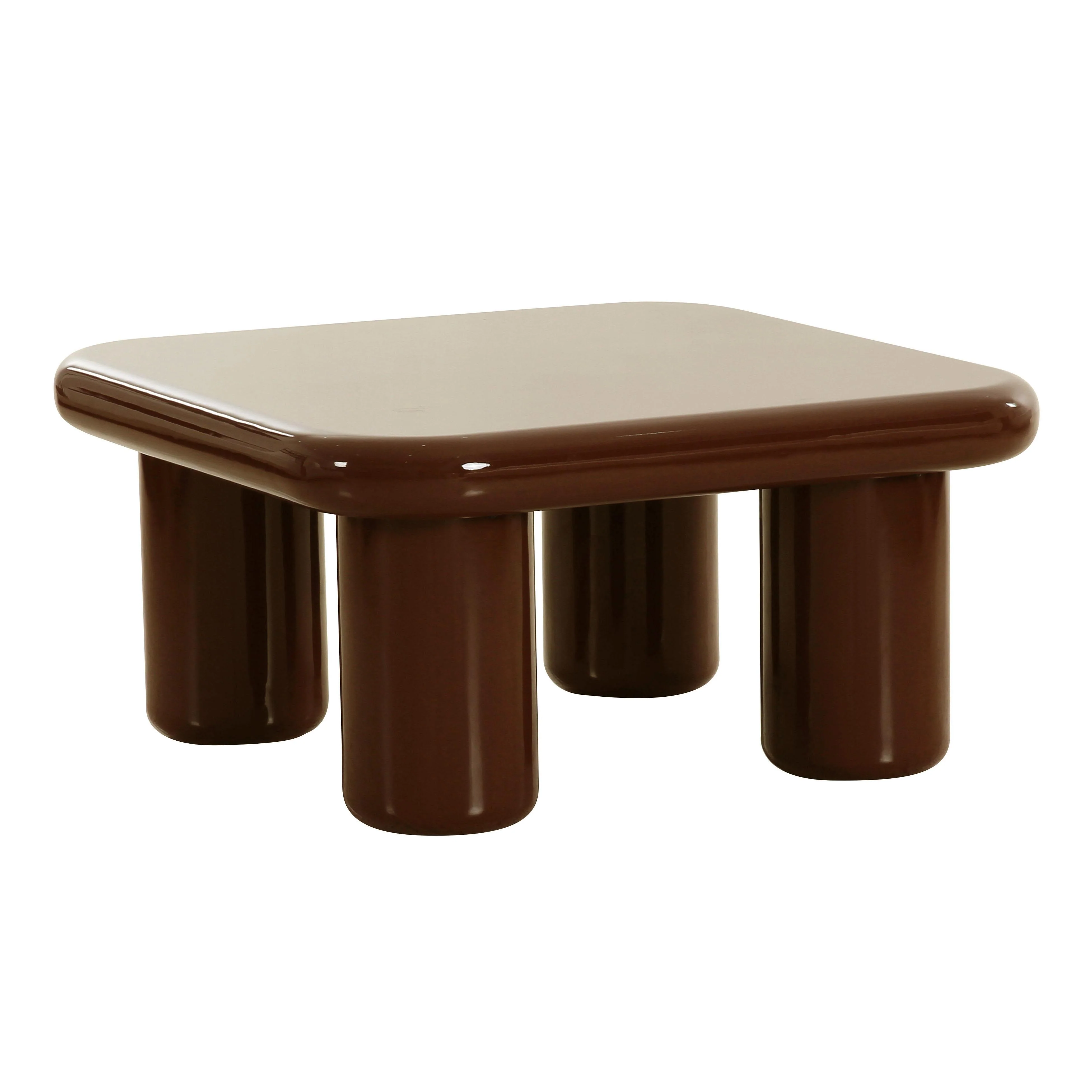 Memphis 33.5" Glossy Square Coffee Table - Image 7