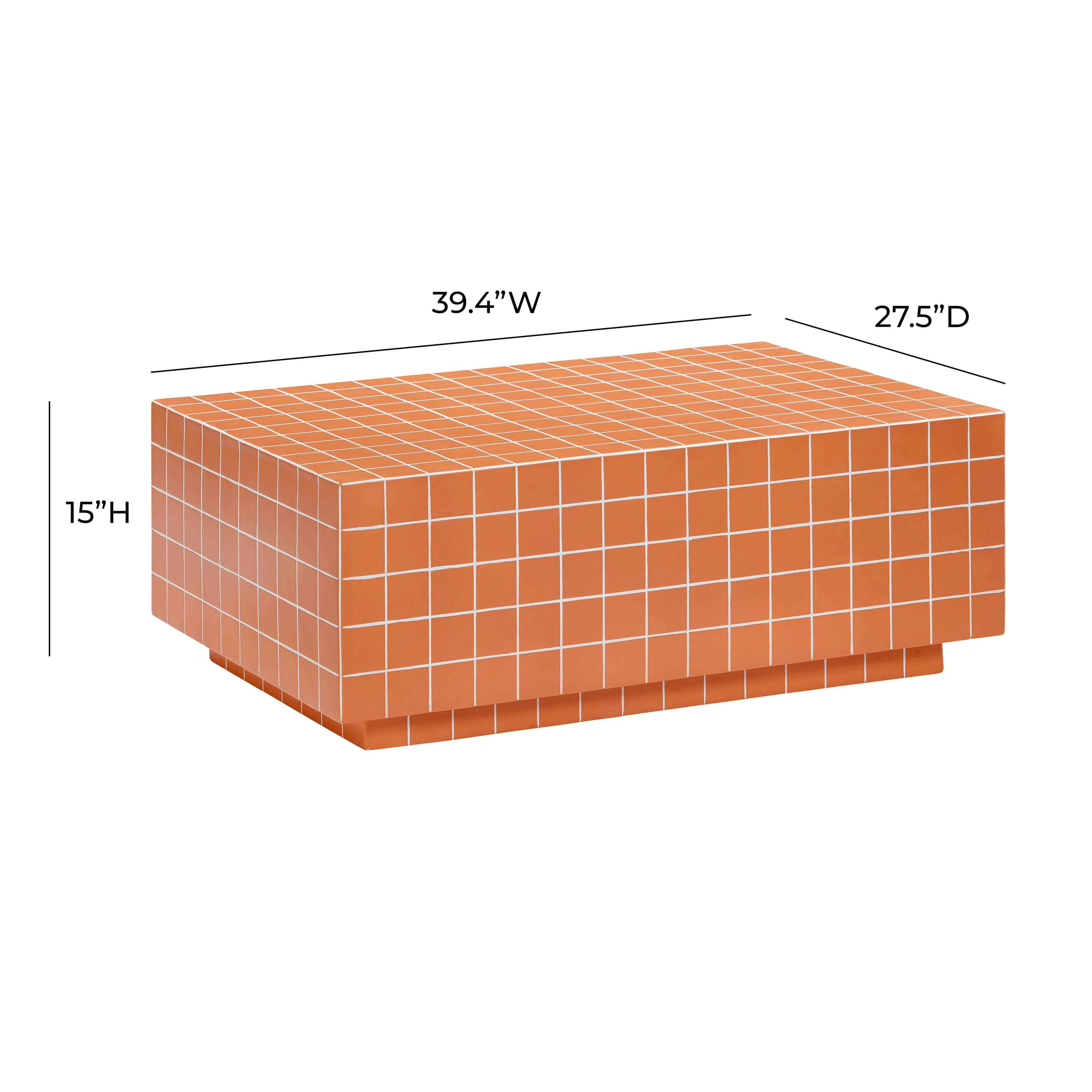 Mixie 39" Tile Indoor/Outdoor Coffee Table - Image 15