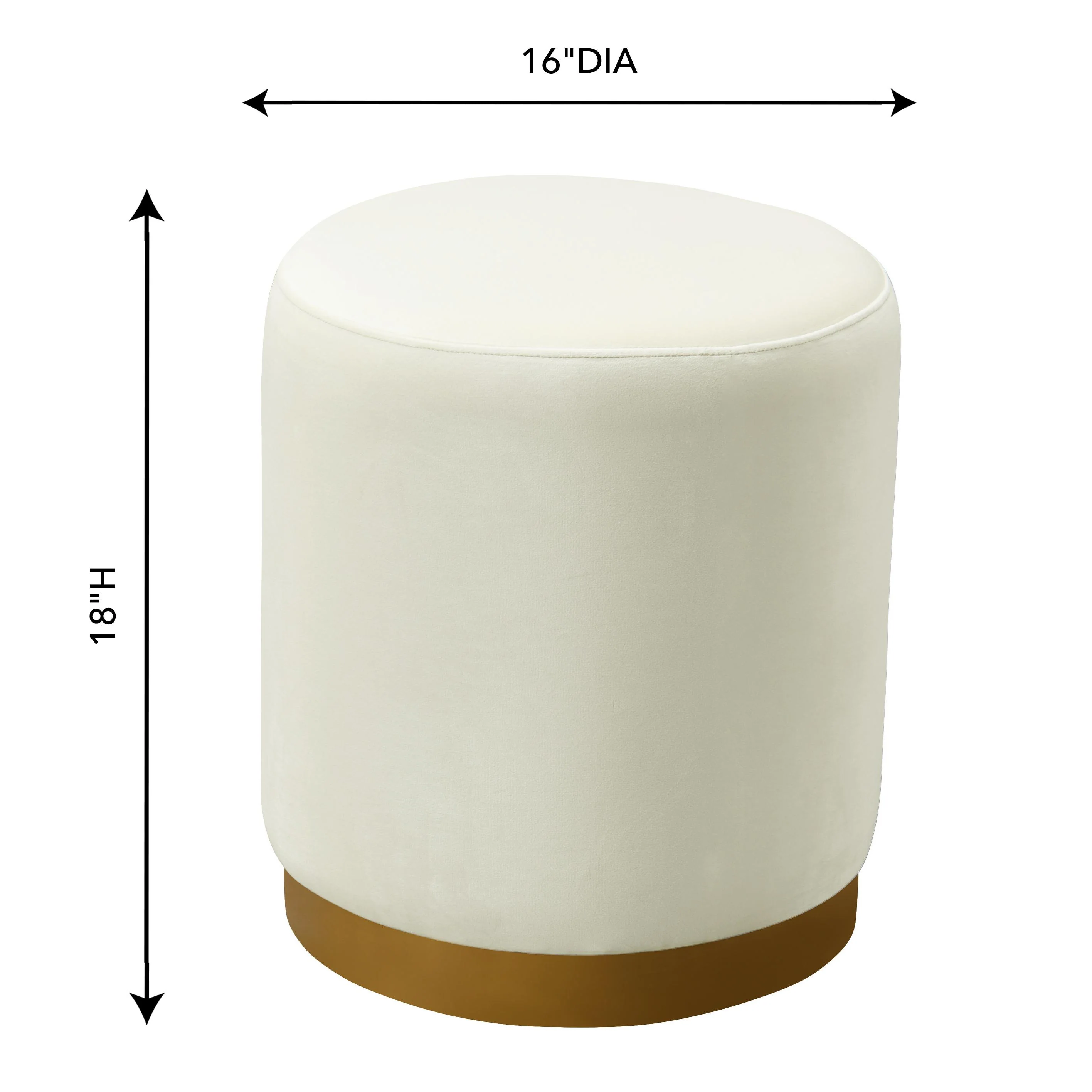 Opal Performance Velvet Ottoman - Image 11