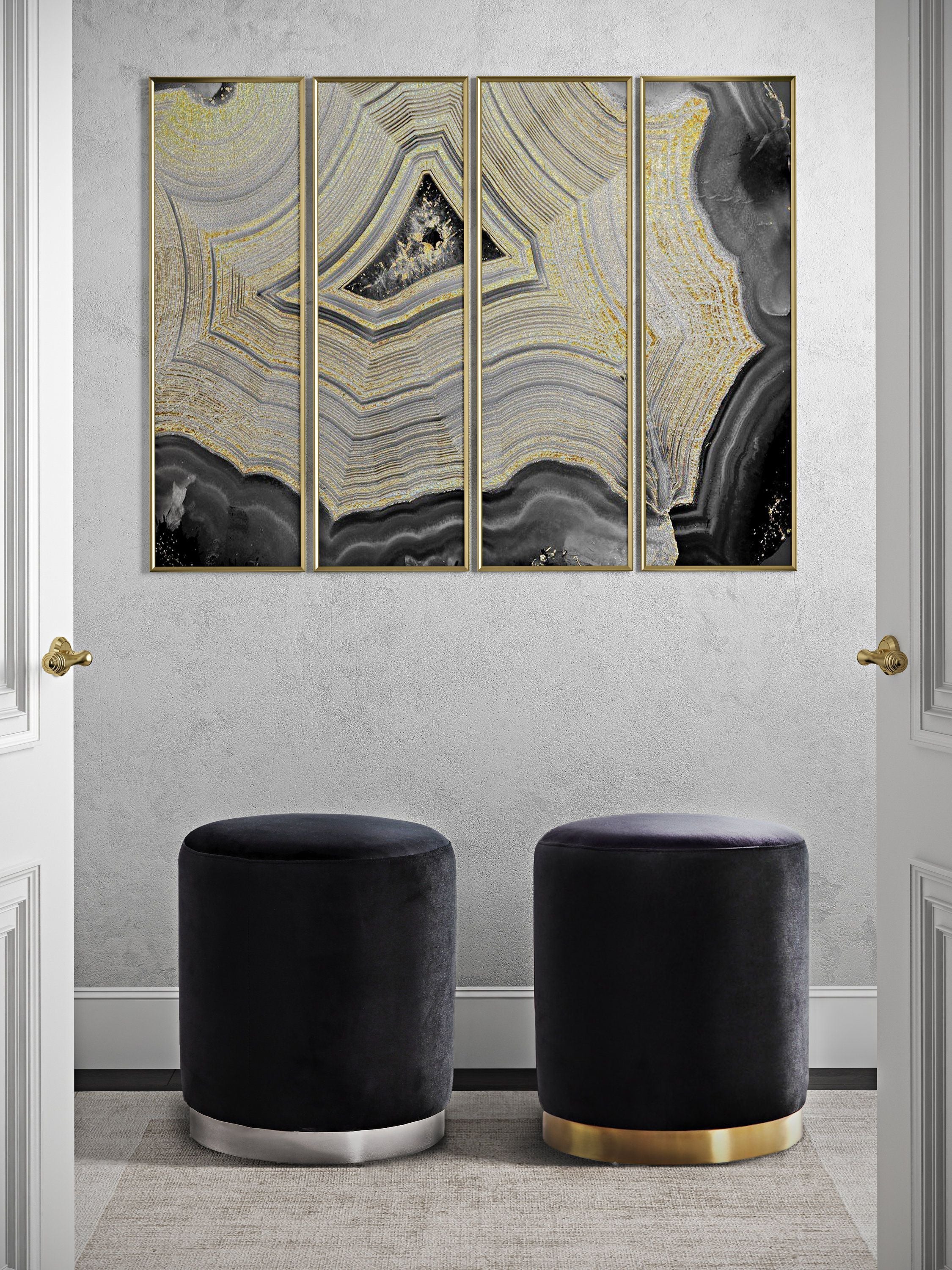 Opal Performance Velvet Ottoman - Image 13