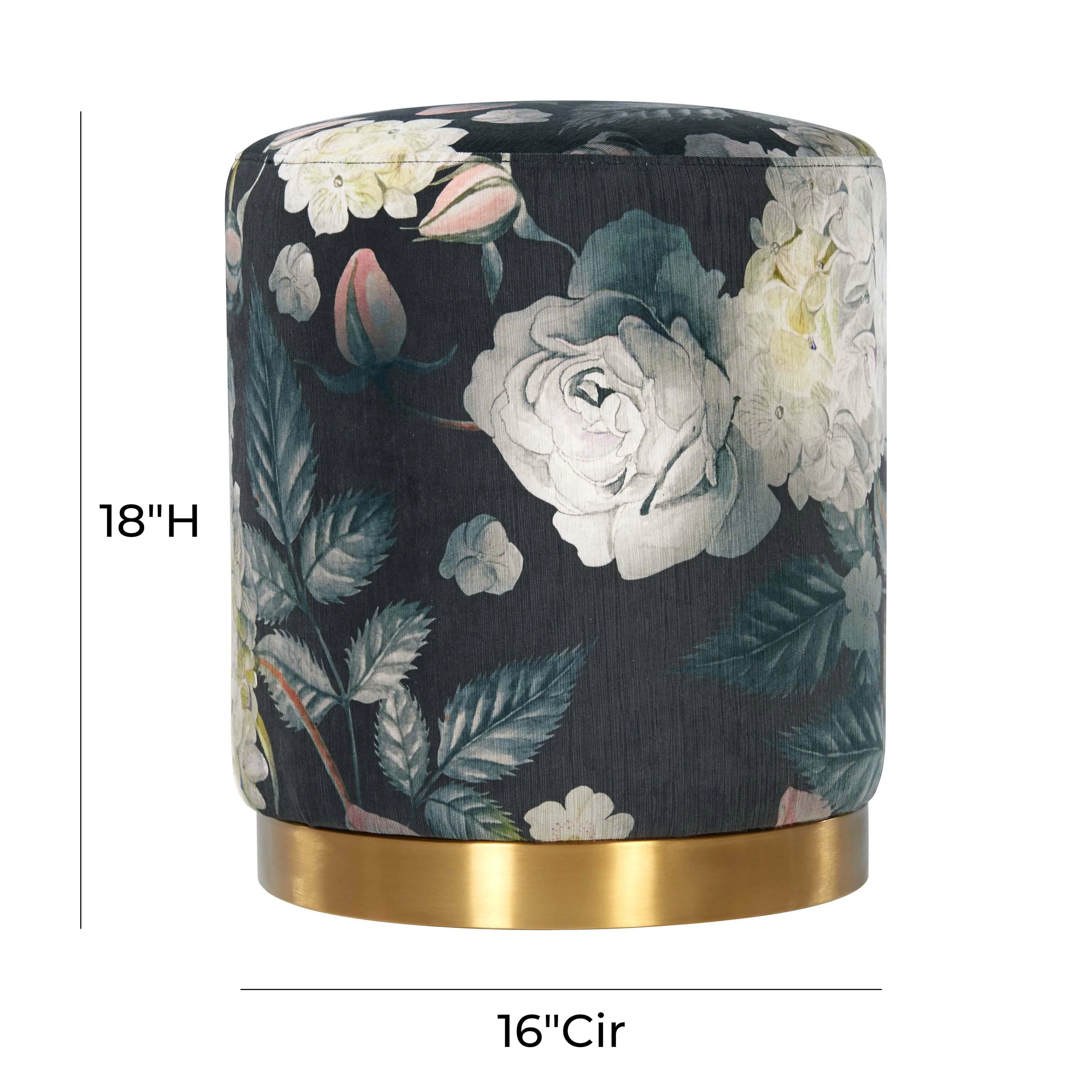 Opal Performance Velvet Ottoman - Image 6