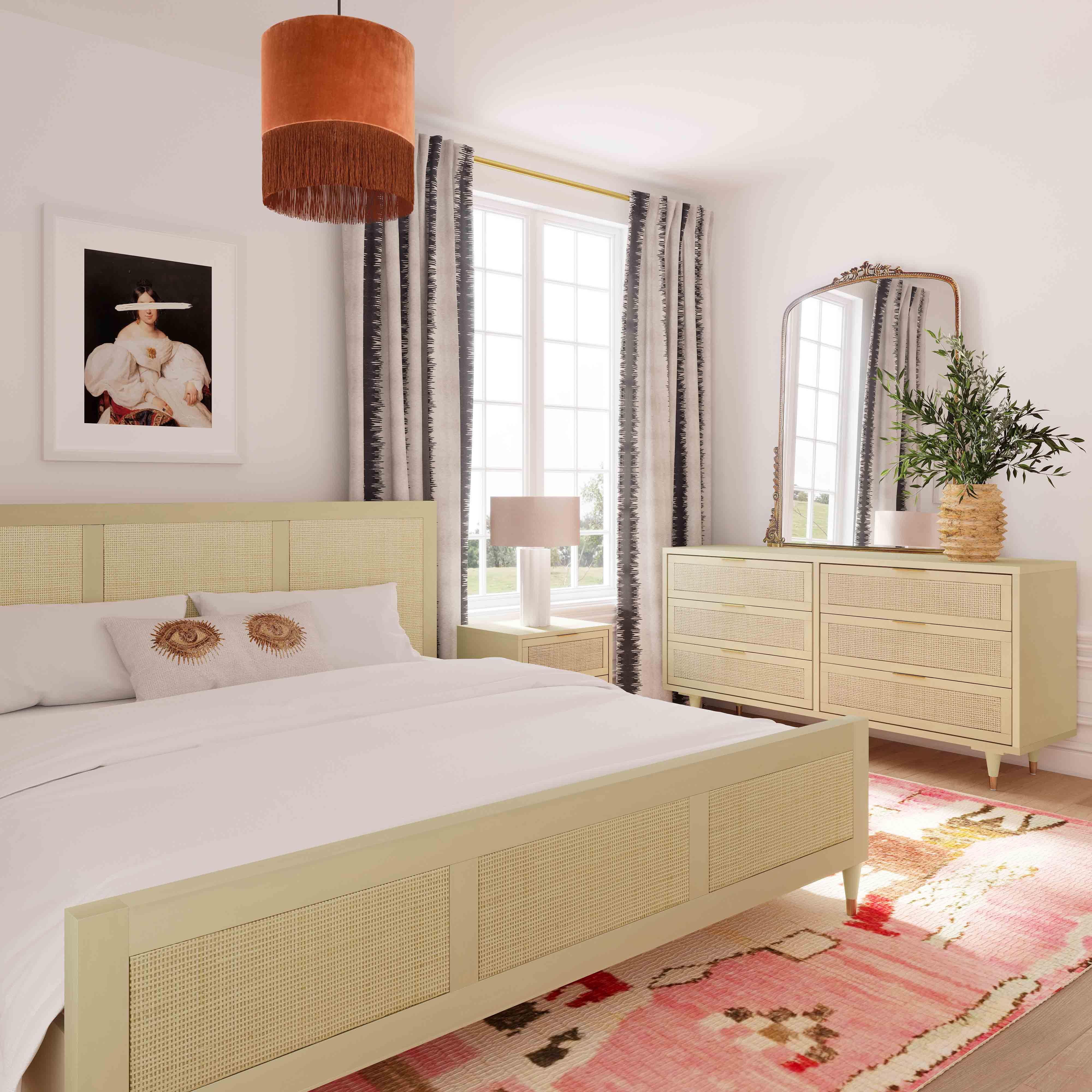 Sierra Wood & Rattan Bed - Image 29