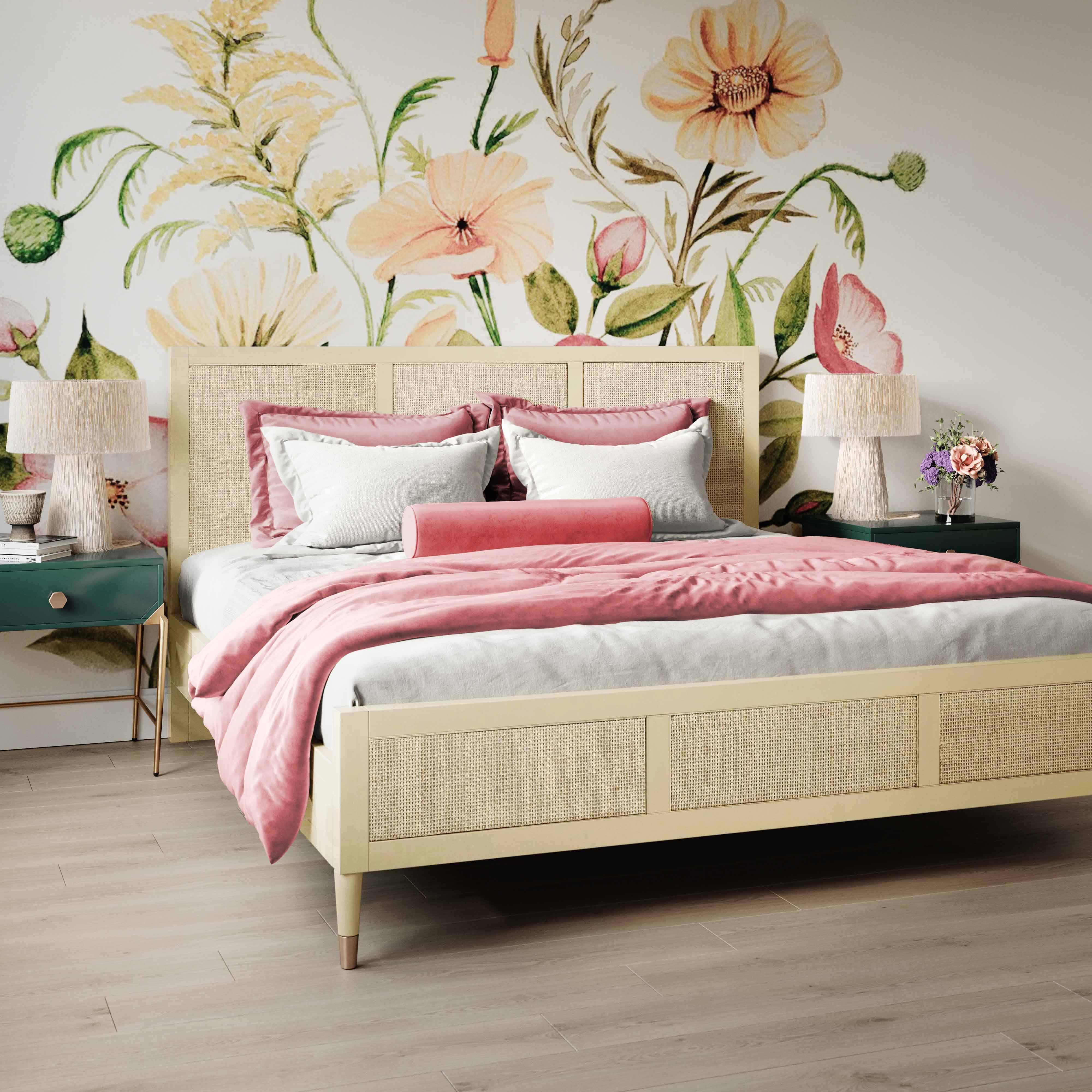 Sierra Wood & Rattan Bed - Image 36